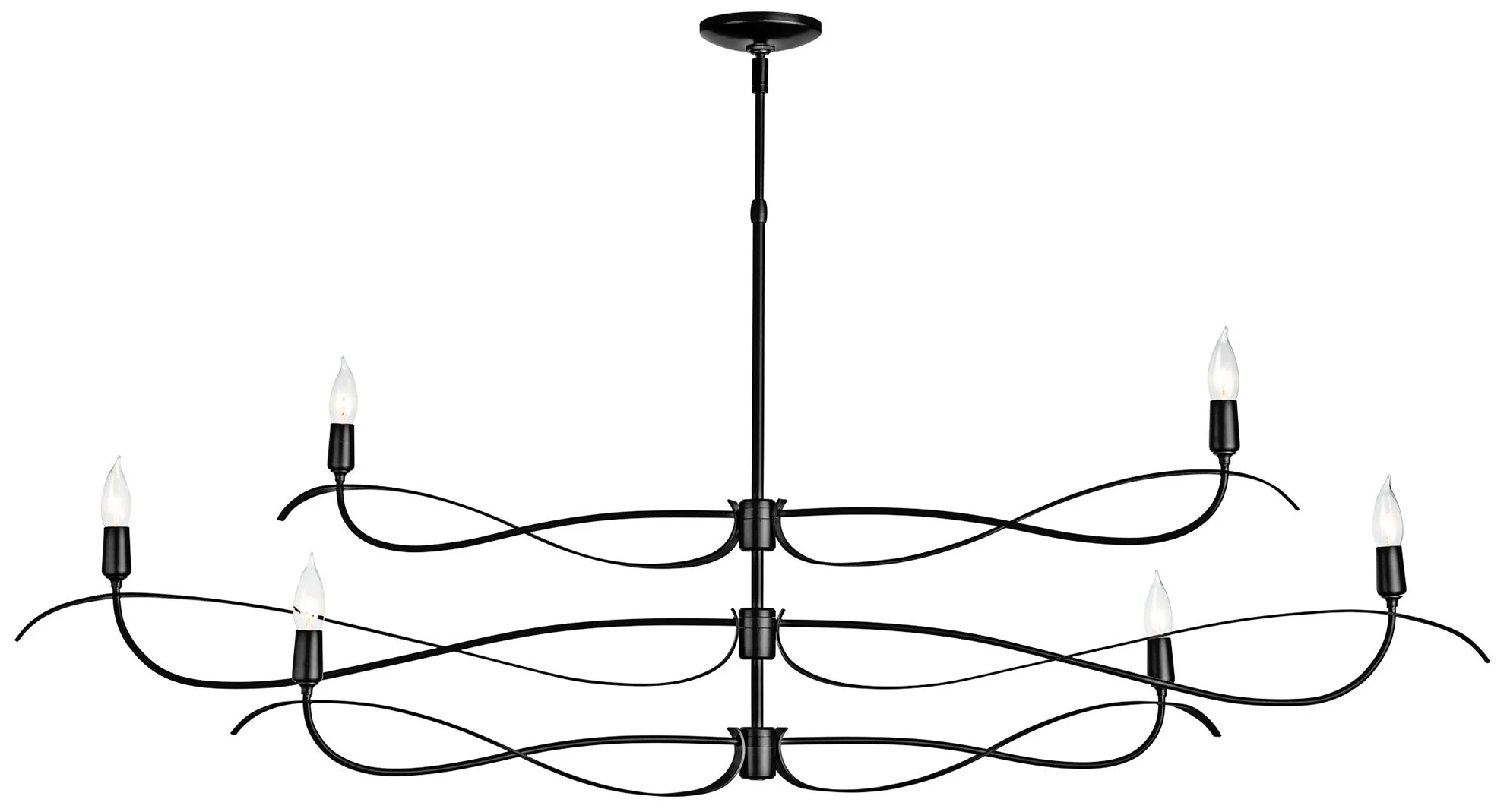Willow 59.4" Wide 6.Light Large Black Chandelier - Image 1