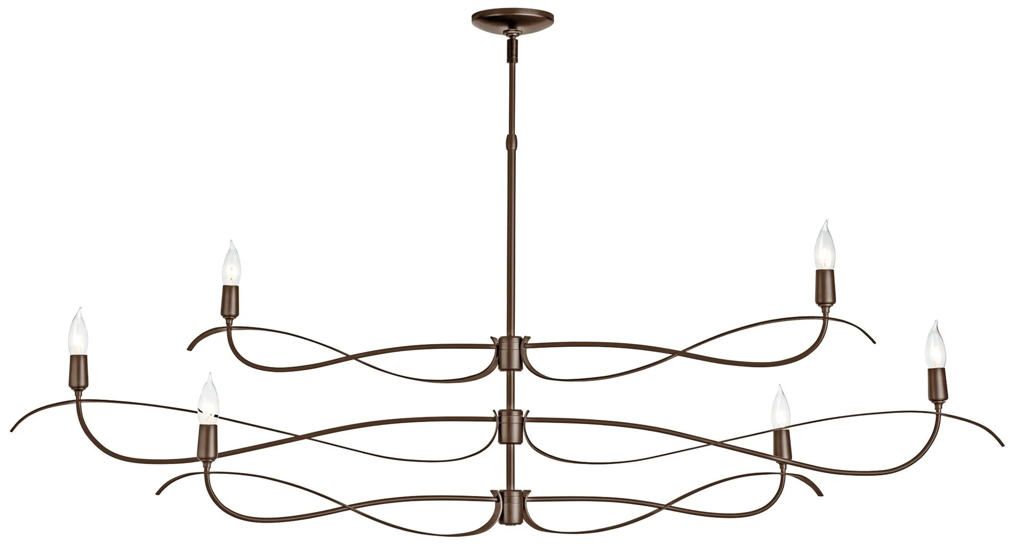 Willow 59.4" Wide 6.Light Large Bronze Chandelier - Image 1