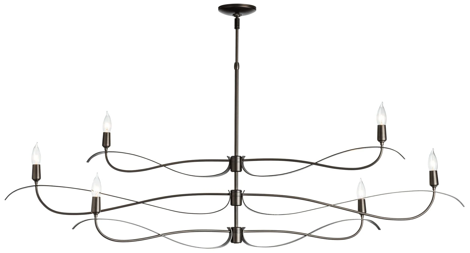Willow 59.4" Wide 6.Light Large Dark Smoke Chandelier - Image 1
