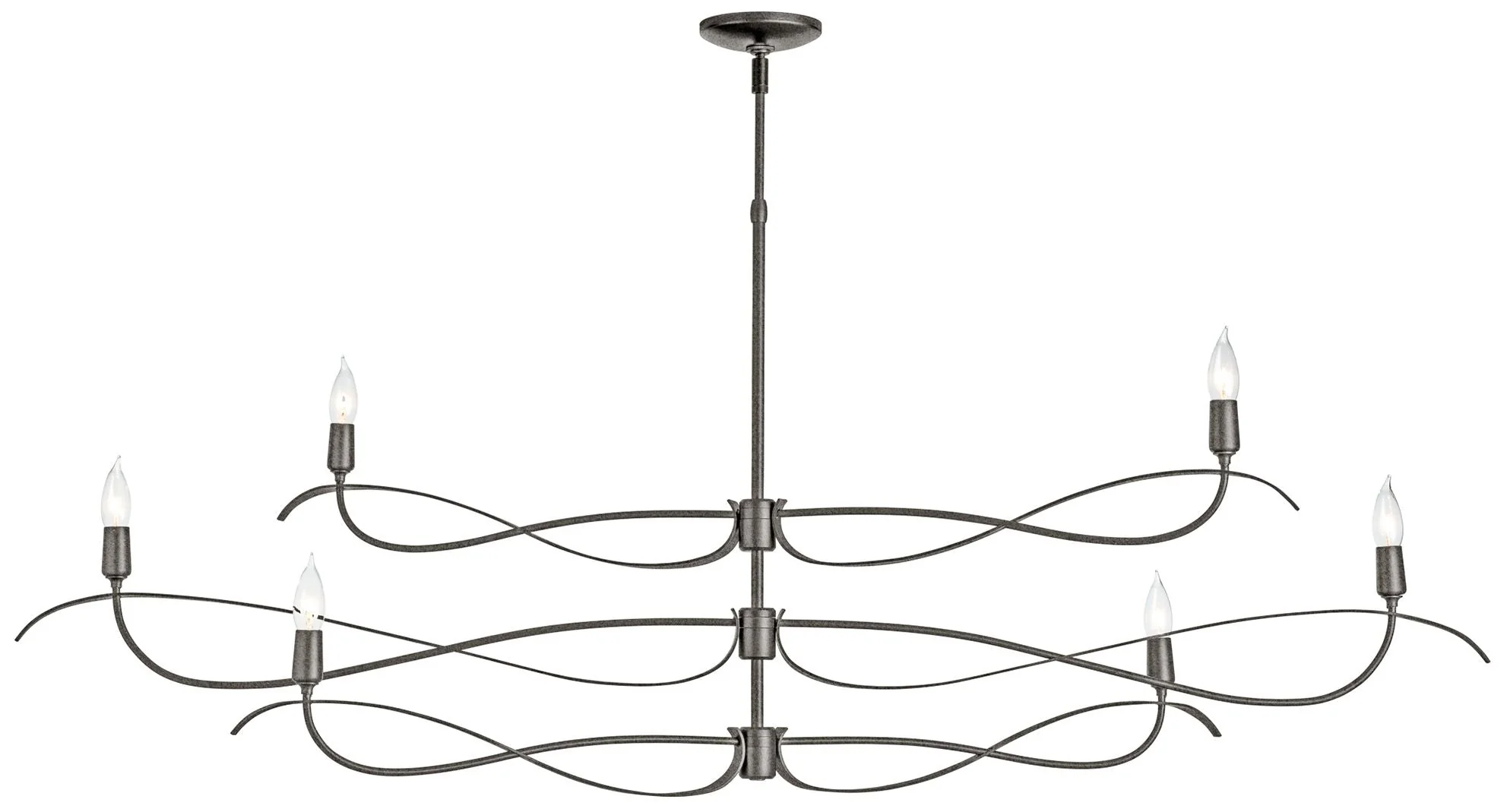 Willow 59.4" Wide 6.Light Large Natural Iron Chandelier - Image 1