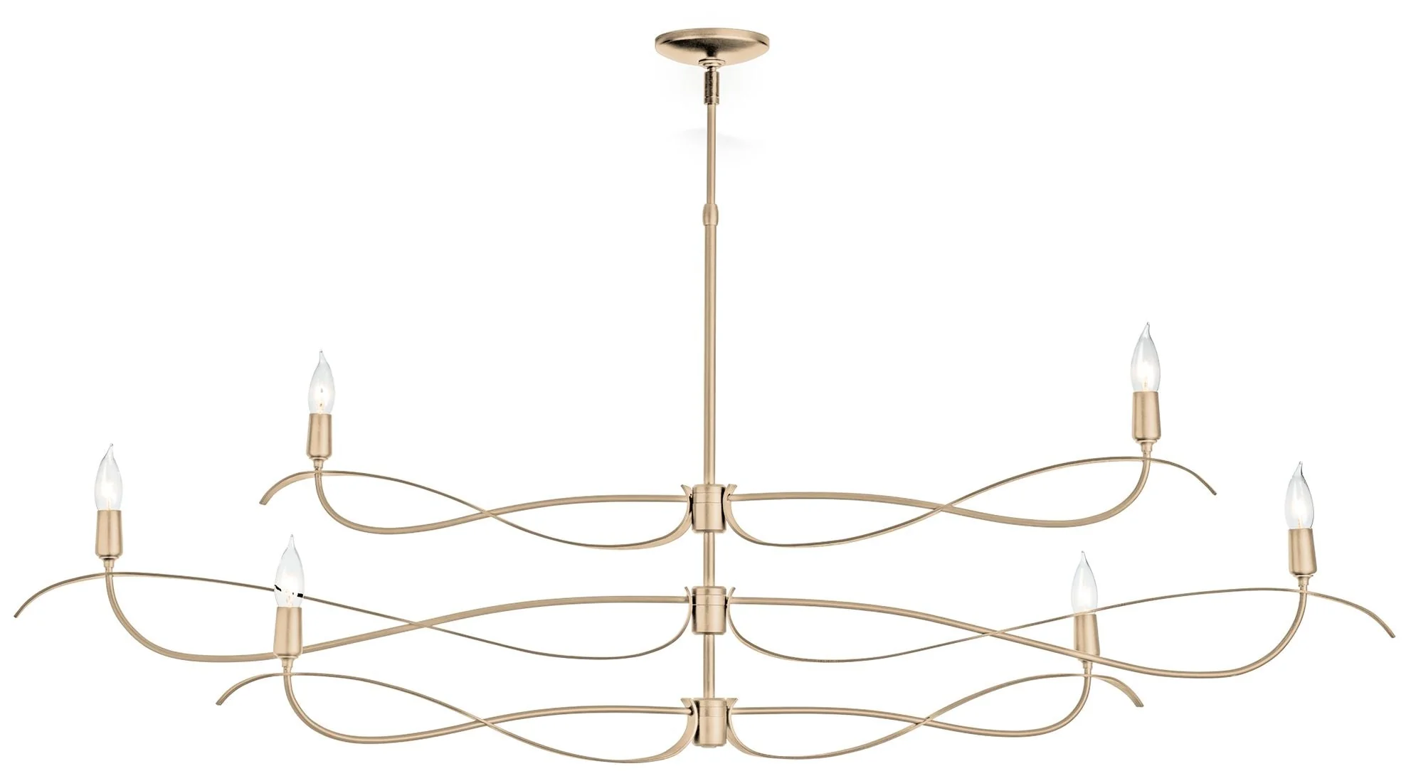 Willow 59.4" Wide 6.Light Large Soft Gold Chandelier - Image 1