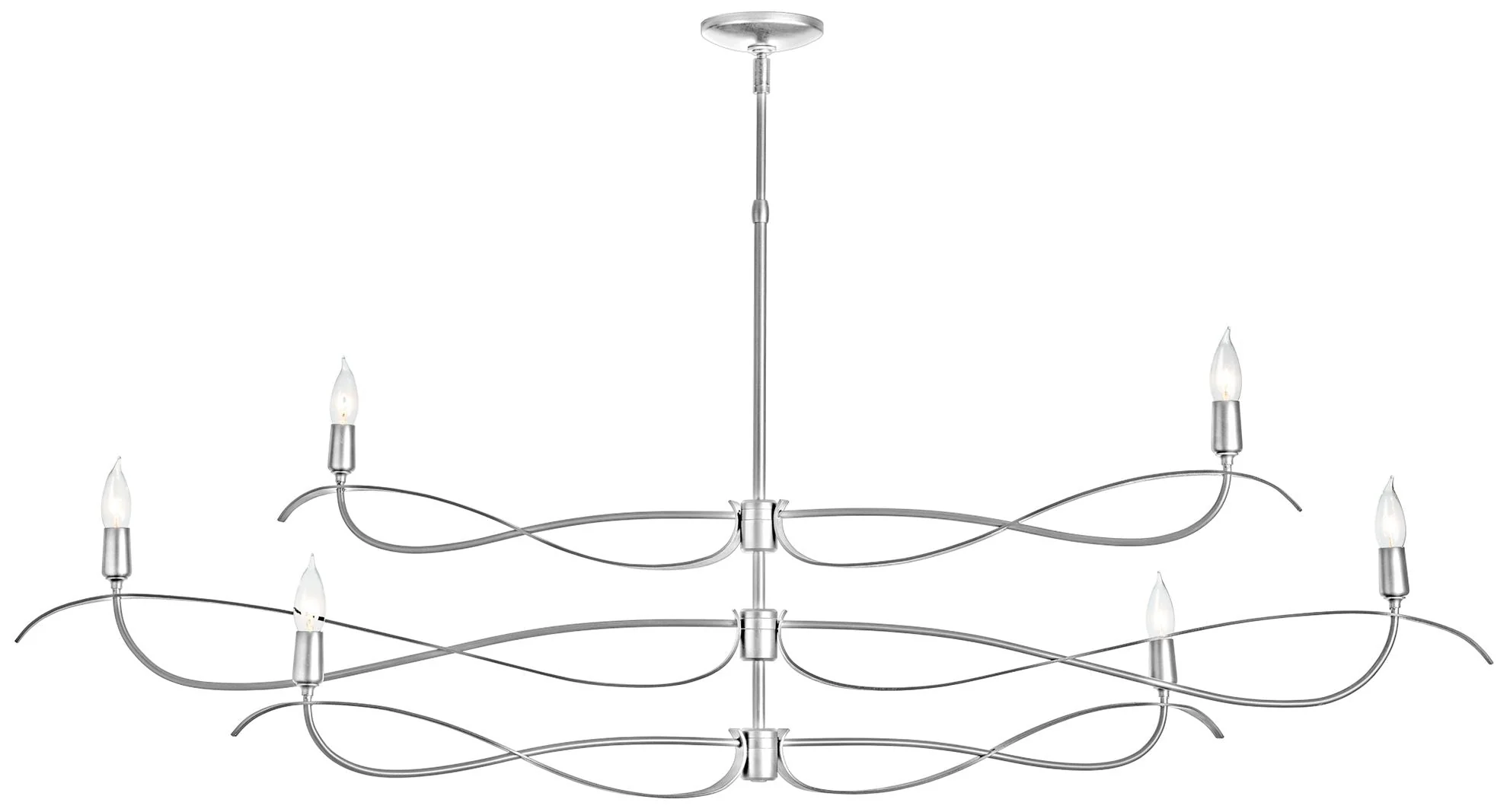 Willow 59.4″ Wide 6.Light Large Sterling Chandelier
