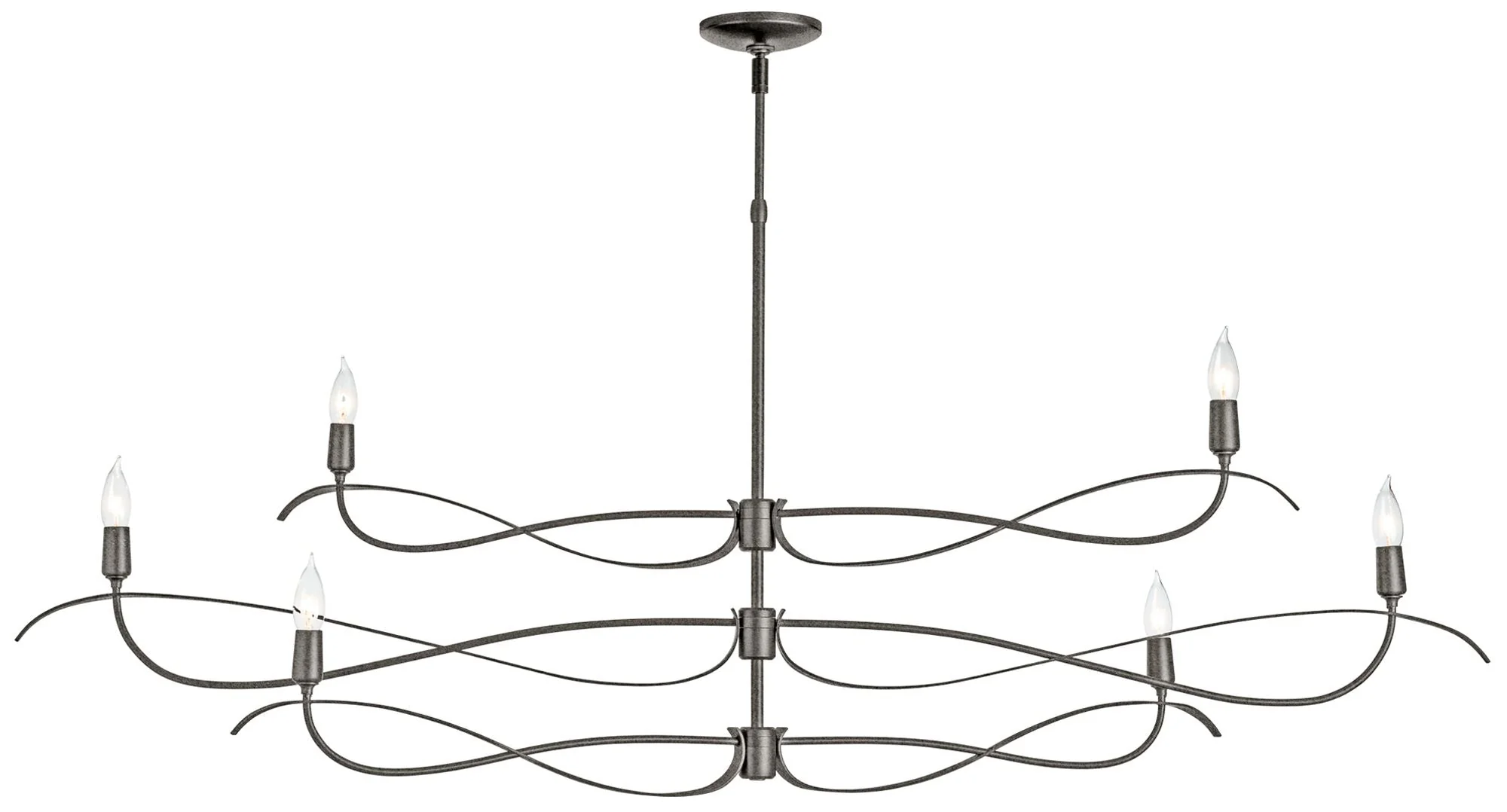 Willow 6-Light Large Chandelier - Iron Finish - Standard Overall Height - Image 1