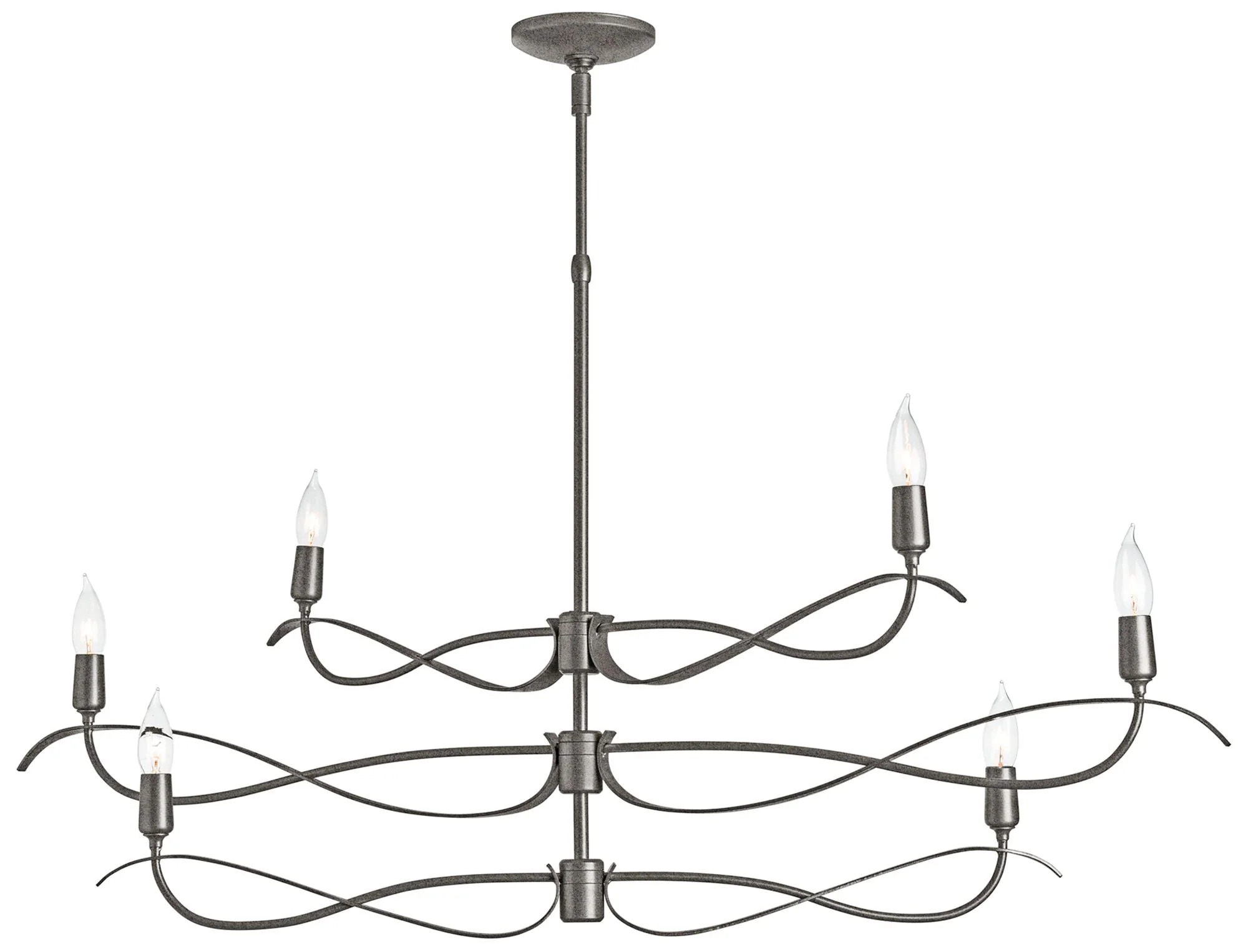 Willow 6-Light Small Chandelier - Iron Finish - Standard Overall Height - Image 1