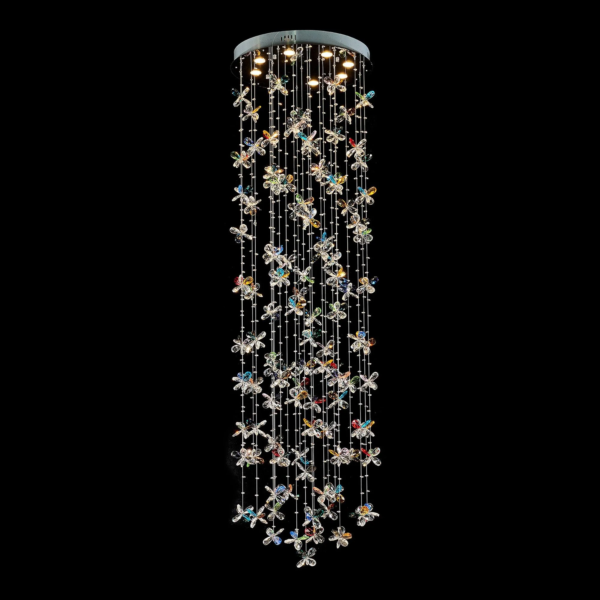 Wings of Color 25 1/2"W Multi-Color K9 Crystals Chandelier - Image 1