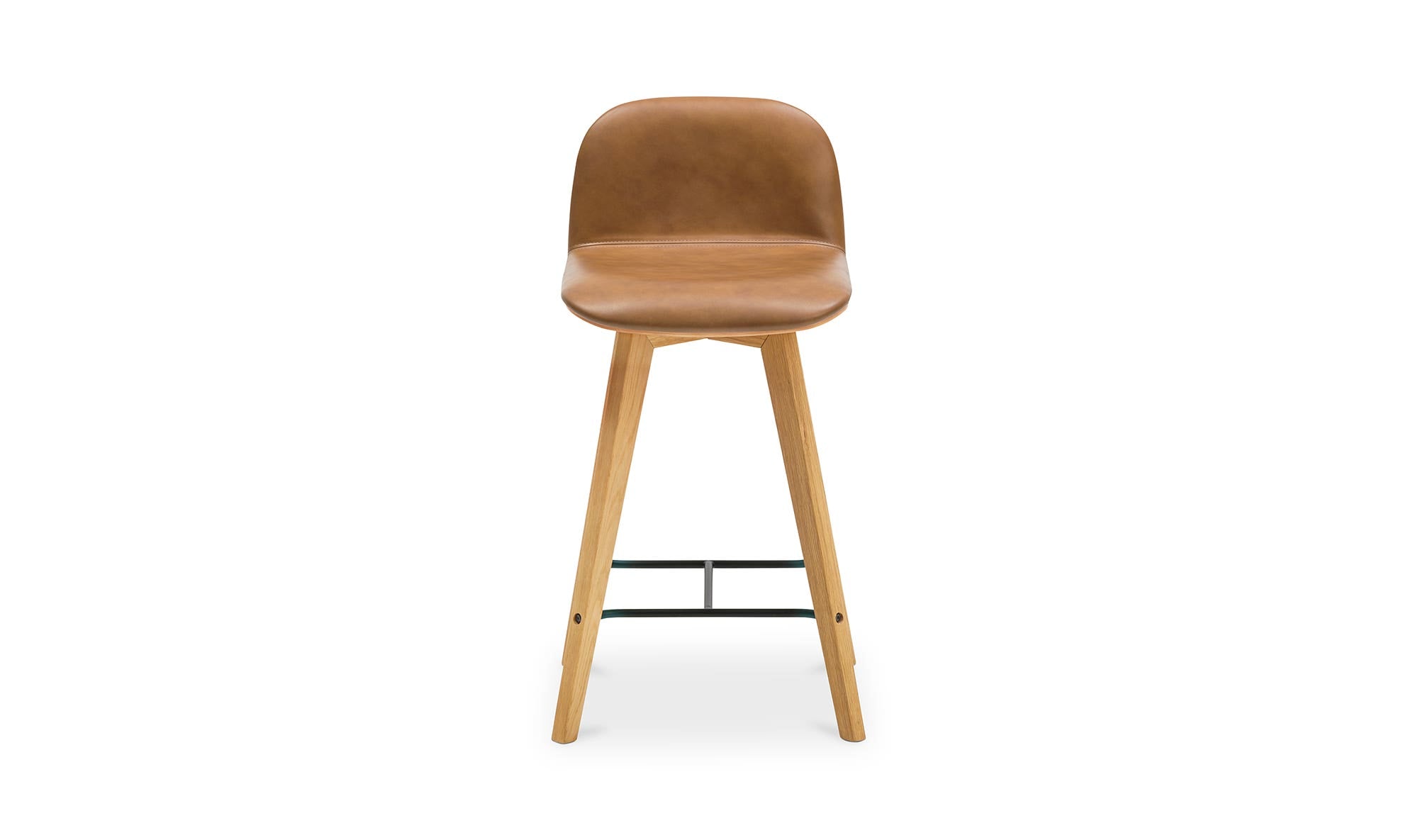 Moe's Home Napoli Leather Counter Stool - Image 1