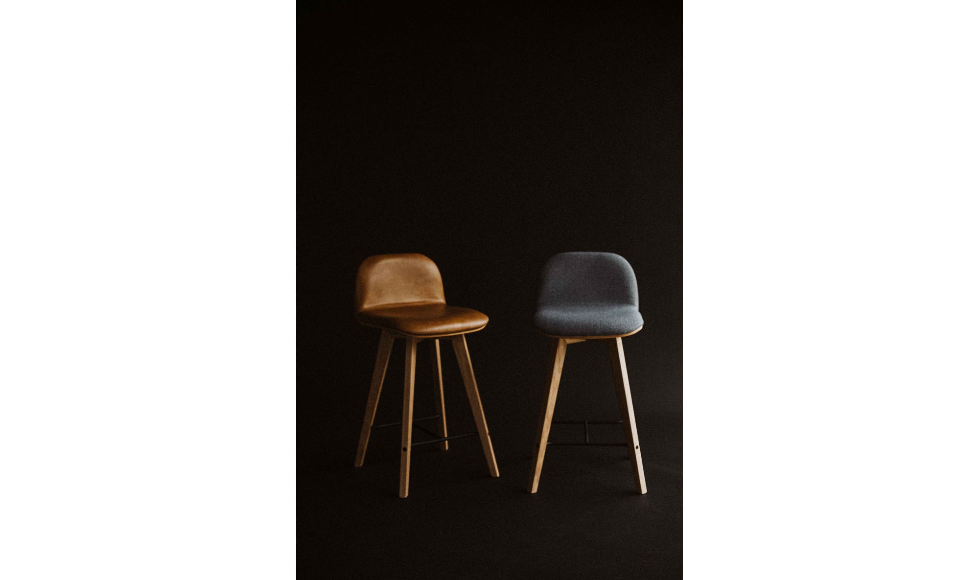 Moe's Home Napoli Leather Counter Stool - Image 3