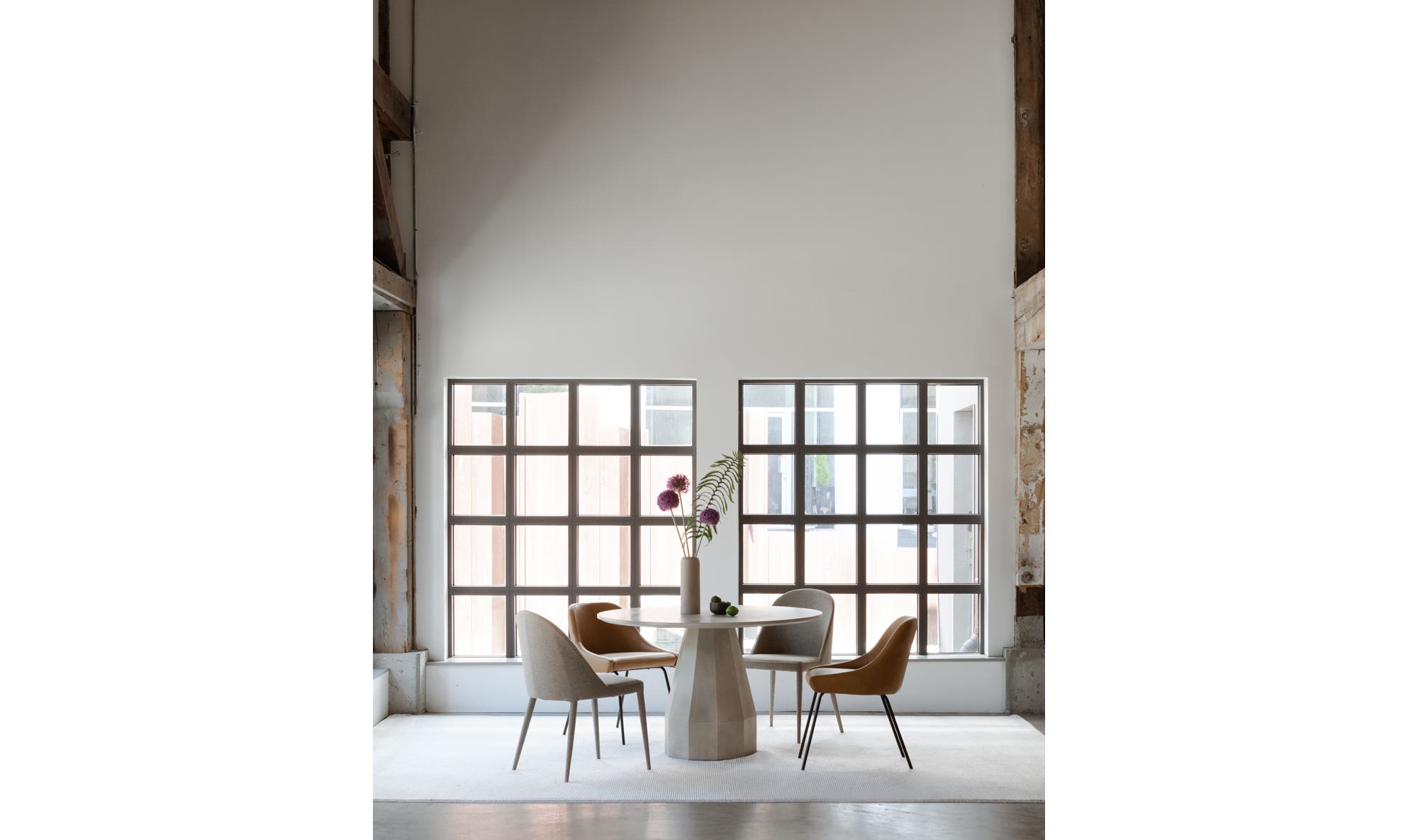 Moe's Home Burton Dining Chair Light Grey - Set Of Two - Image 3
