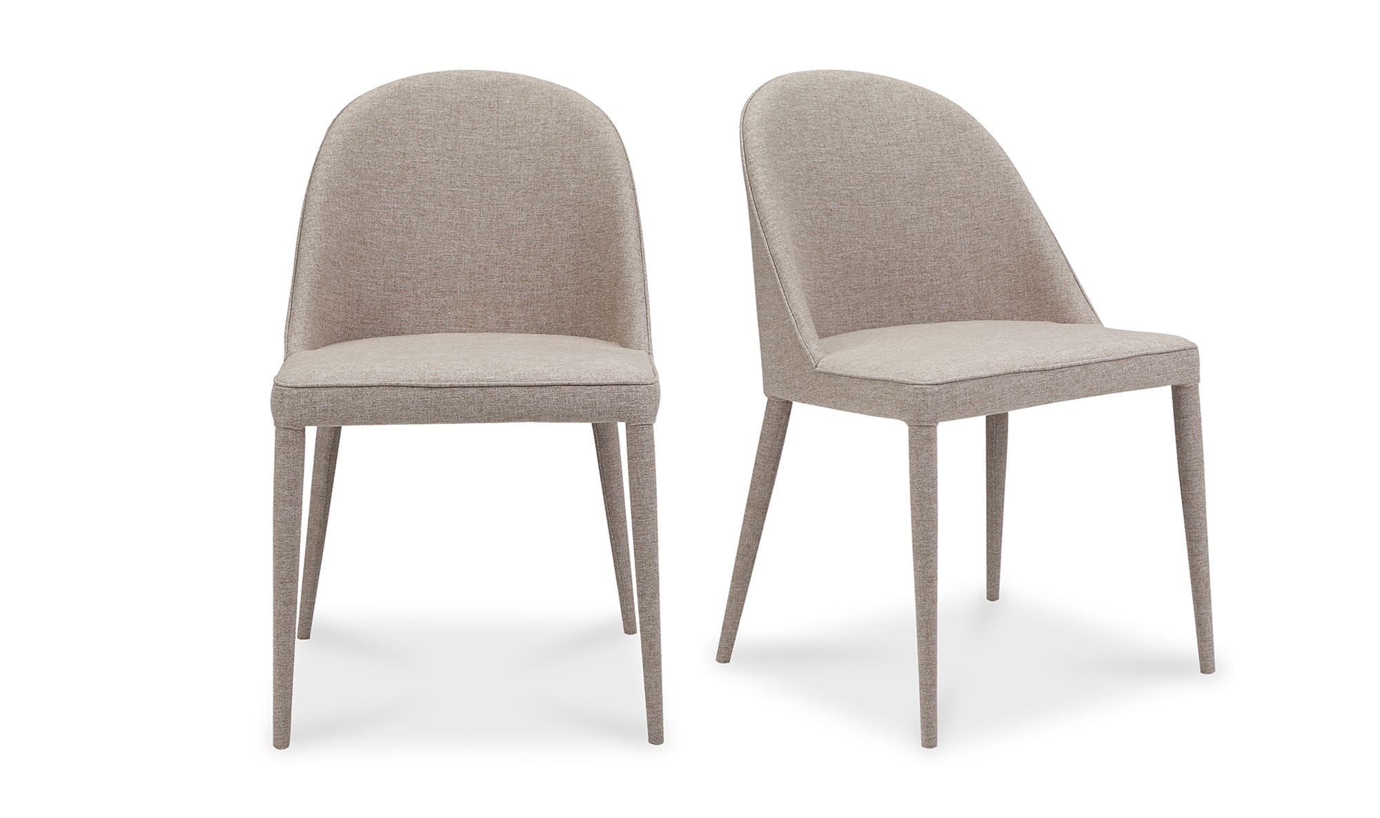 Moe's Home Burton Dining Chair Light Grey - Set Of Two - Image 1