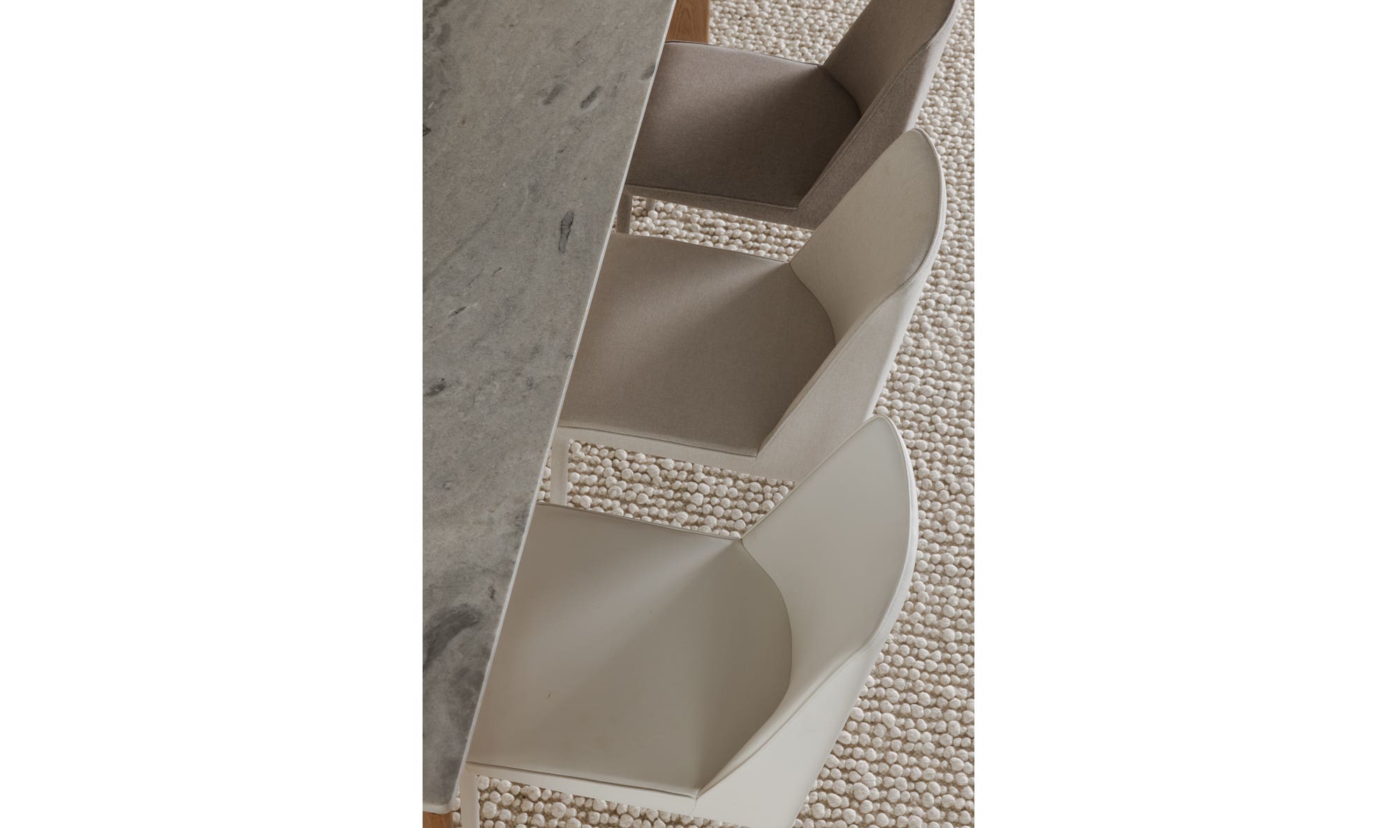 Moe's Home Nora Dining Chair White Vegan Leather - Set Of Two - Image 3