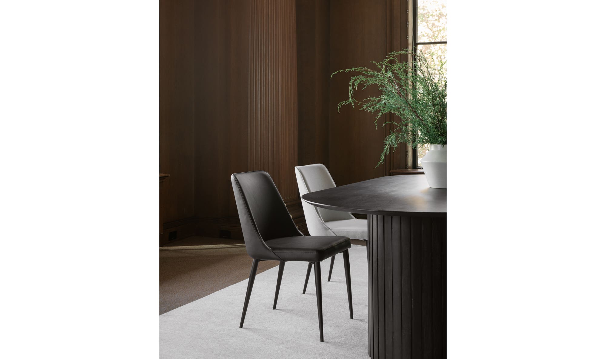 Moe's Home Lula Dining Chair Oatmeal - Set Of Two - Image 3