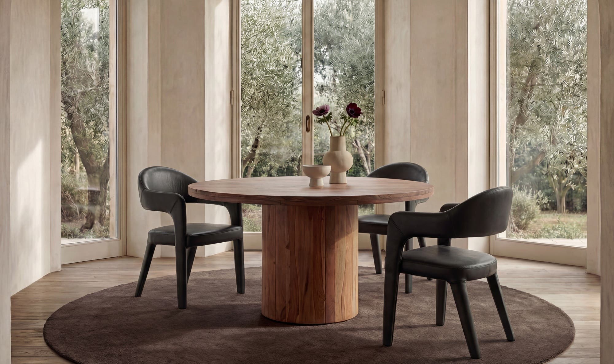 Moe's Home Martens Dining Chair Black Leather - Image 2