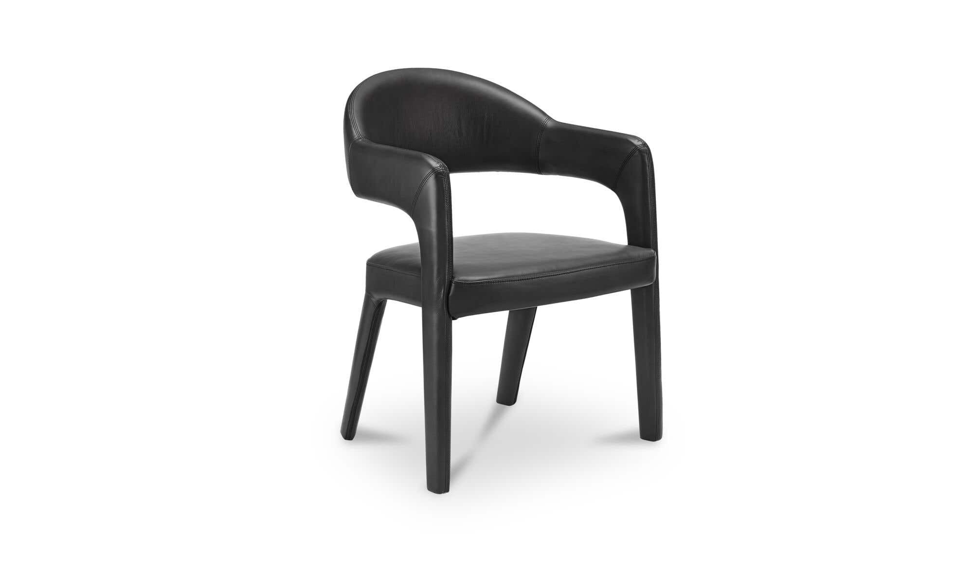 Moe's Home Martens Dining Chair Black Leather - Image 3