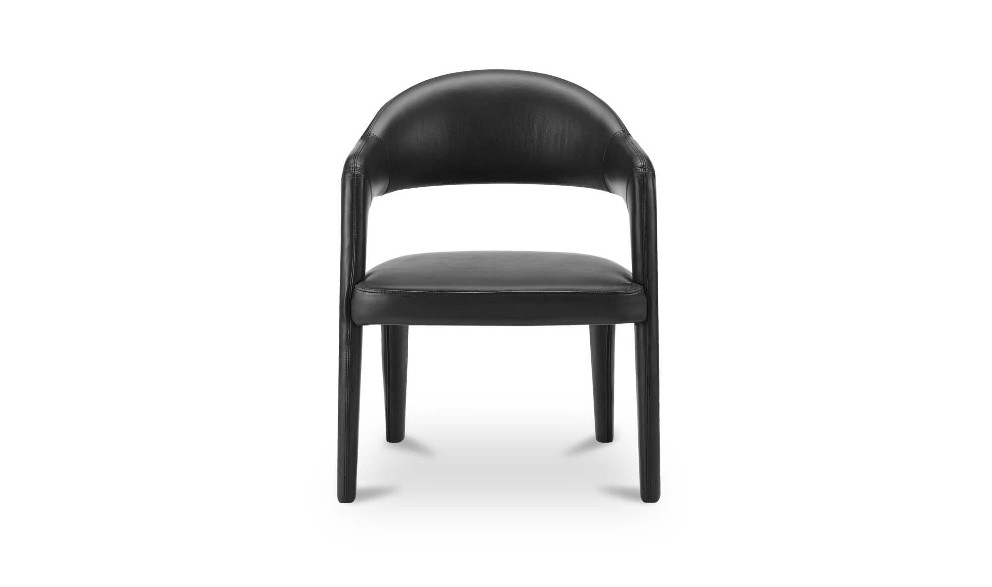 Moe's Home Martens Dining Chair Black Leather - Image 1