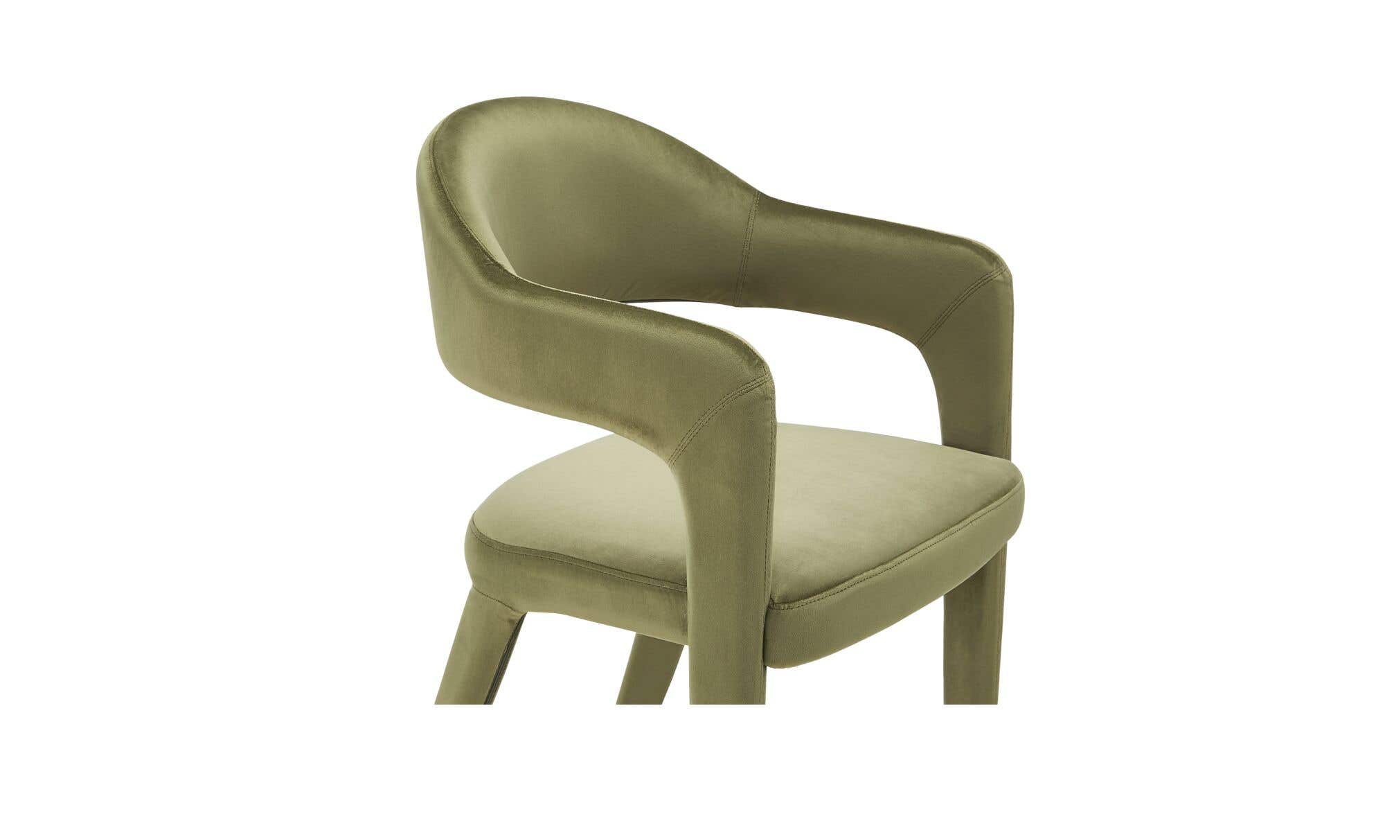 Moe's Home Martens Dining Chair Green Velvet - Image 3