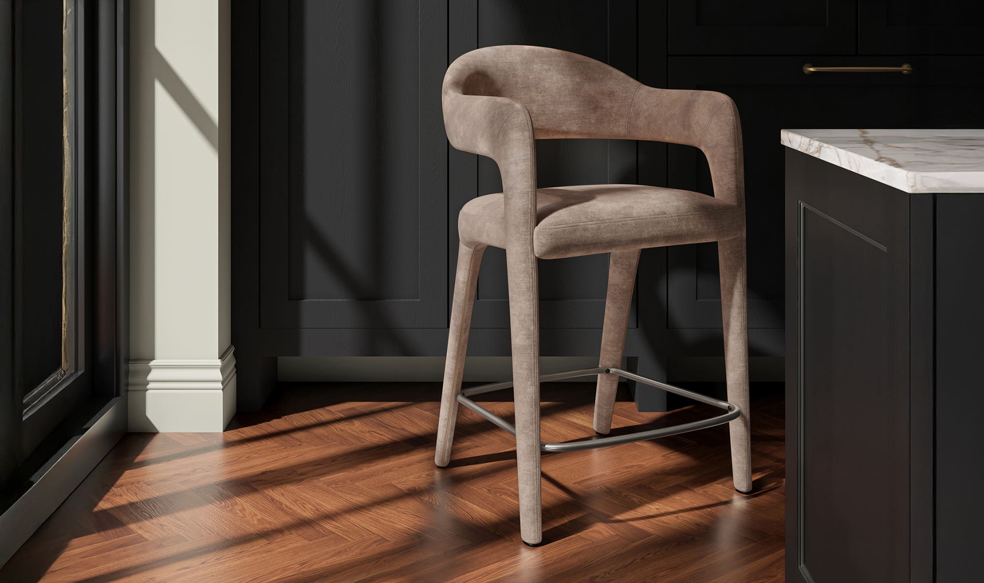 Moe's Home Martens Bar Stool Camel - Image 2