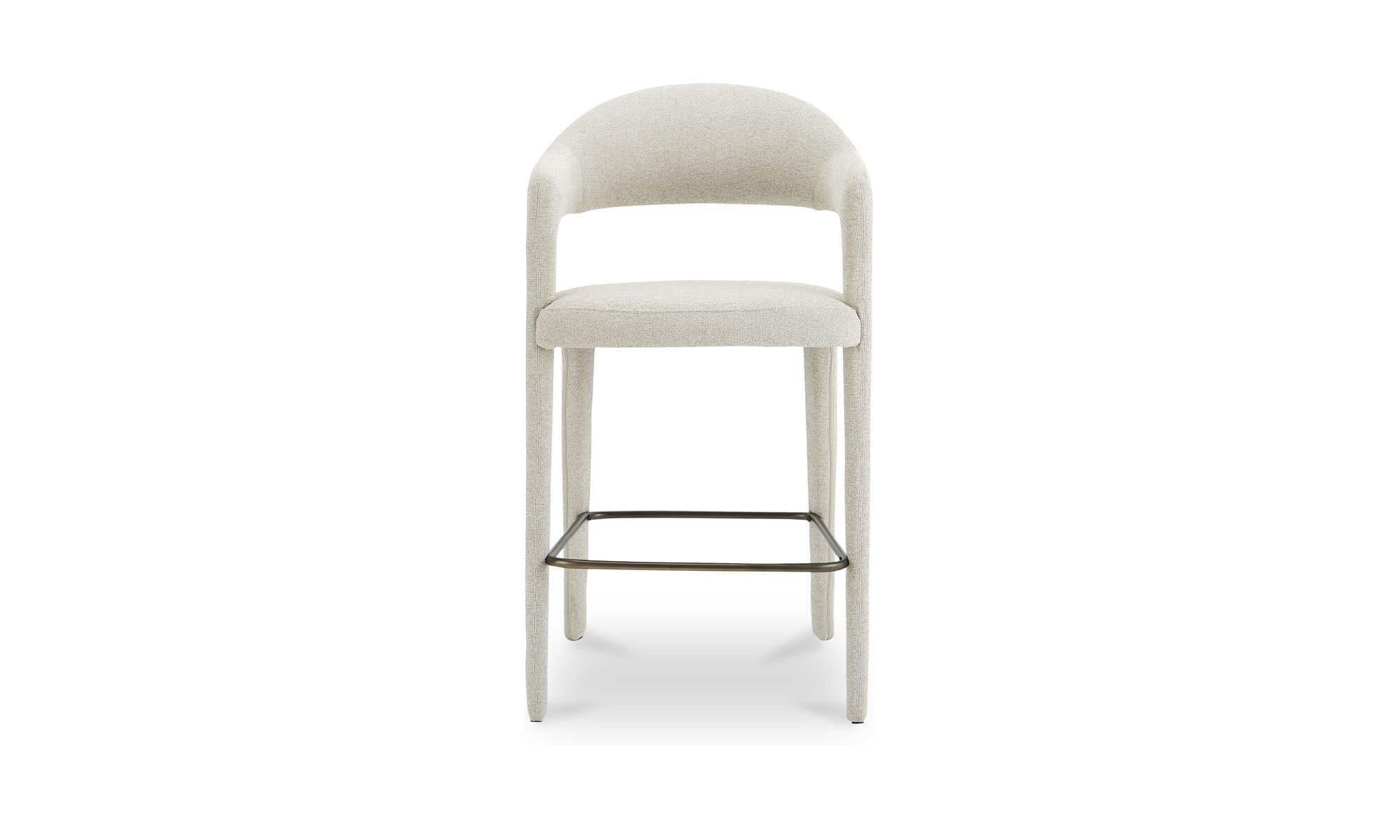 Moe's Home Martens Bar Stool Beige - Image 1