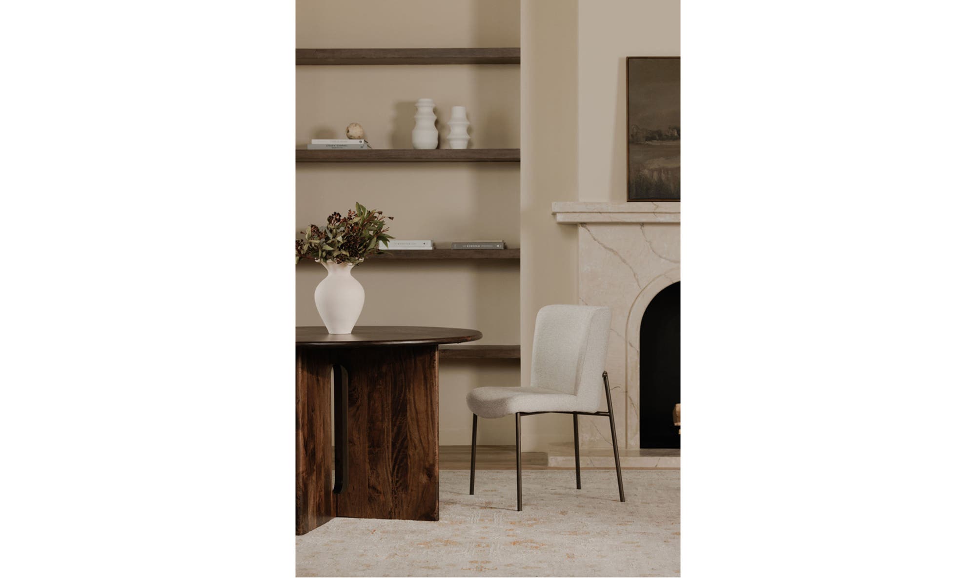 Moe's Home Early Dining Chair Beige-Set Of Two - Image 2
