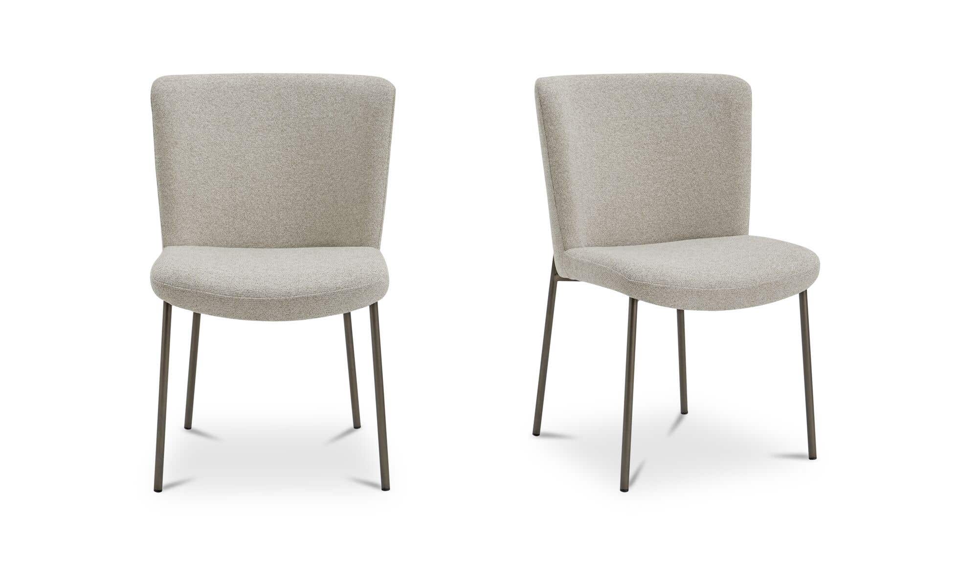 Moe's Home Early Dining Chair Beige-Set Of Two - Image 1