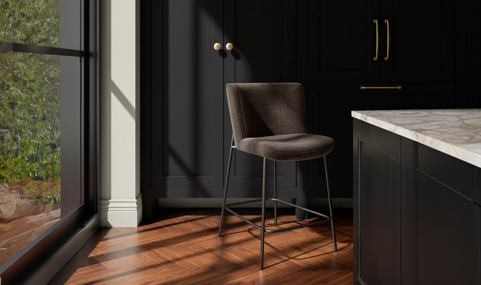 Moe's Home Early Counter Stool Dark Brown - Image 2