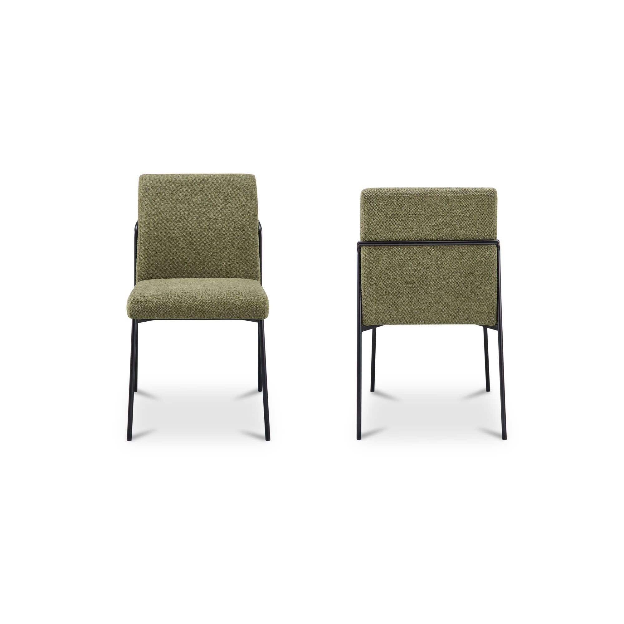 Moe's Home Danny Dining Chair Green-Set Of Two - Image 3