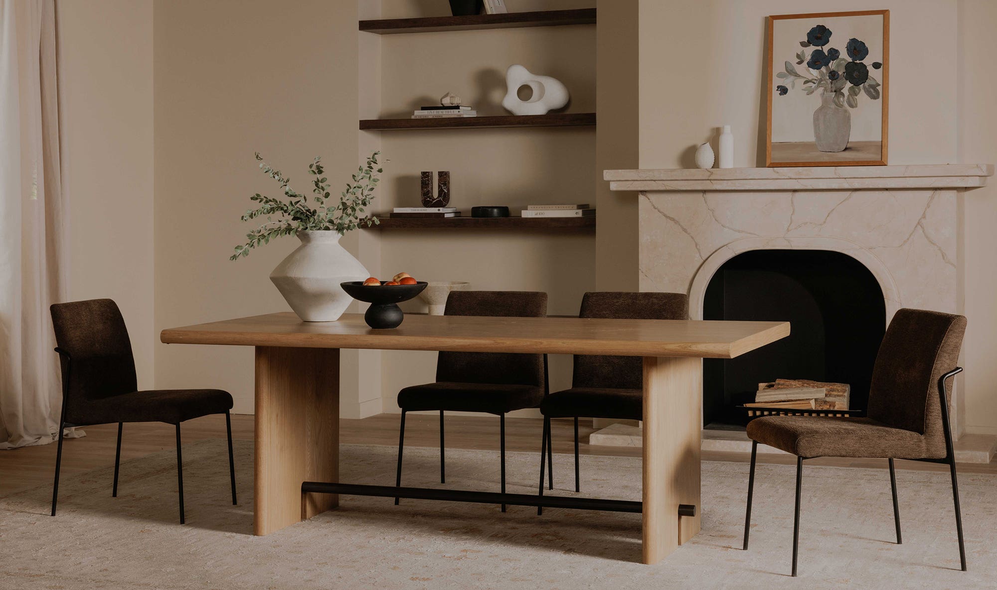 Moe's Home Danny Dining Chair Dark Brown Set of Two - Image 2