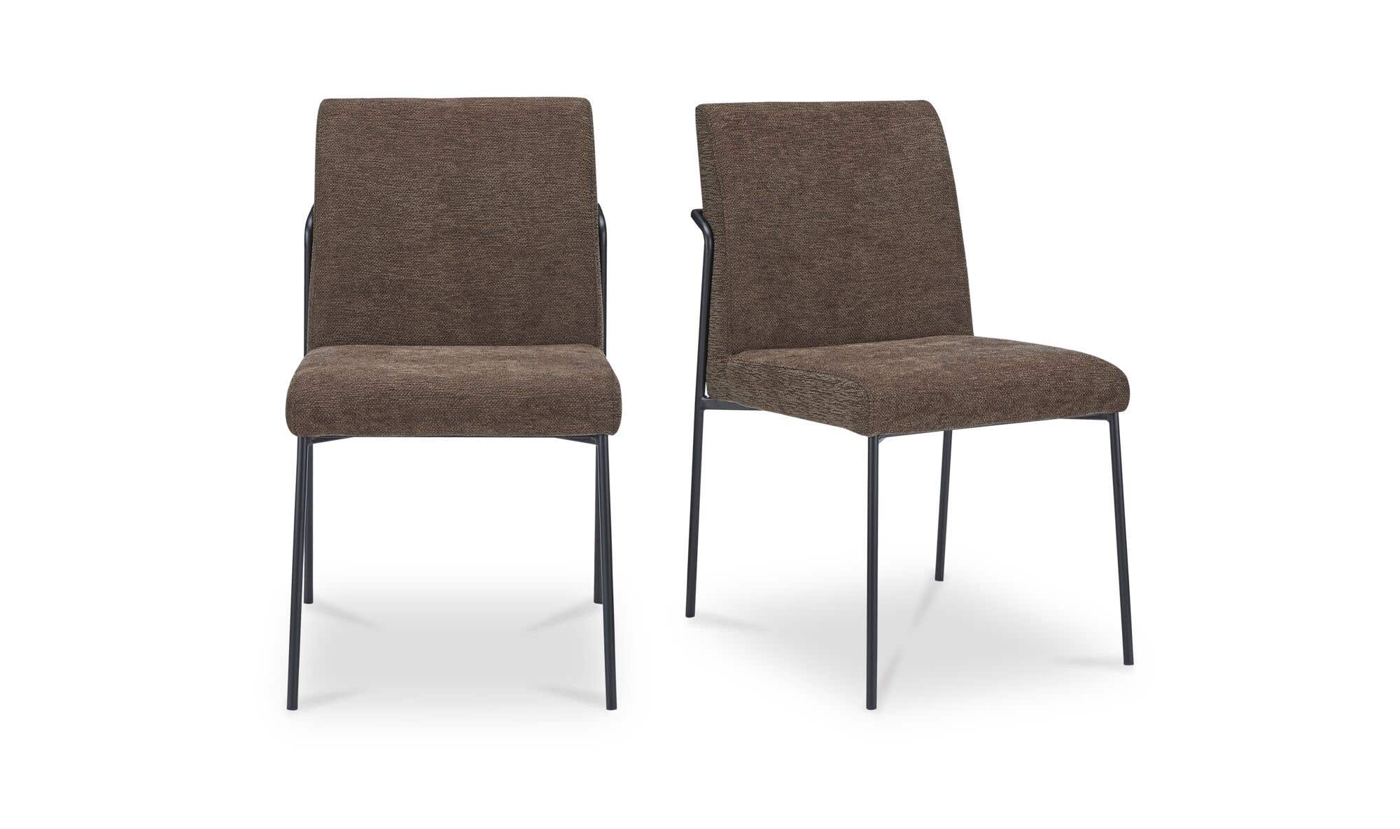 Moe's Home Danny Dining Chair Dark Brown Set of Two - Image 1