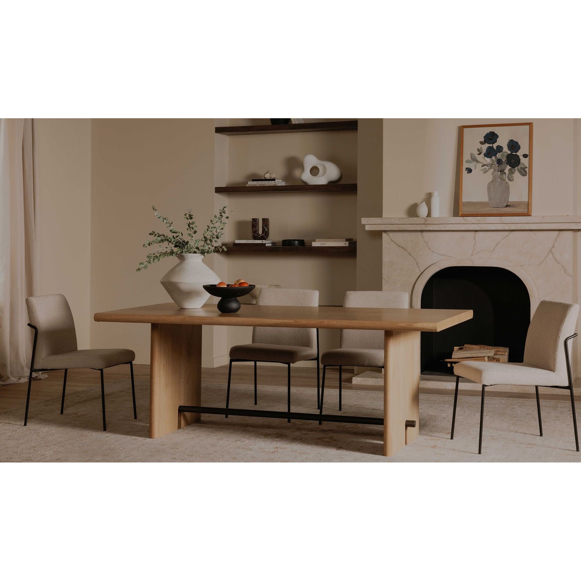 Moe's Home Danny Dining Chair Ivory Set of Two - Image 2