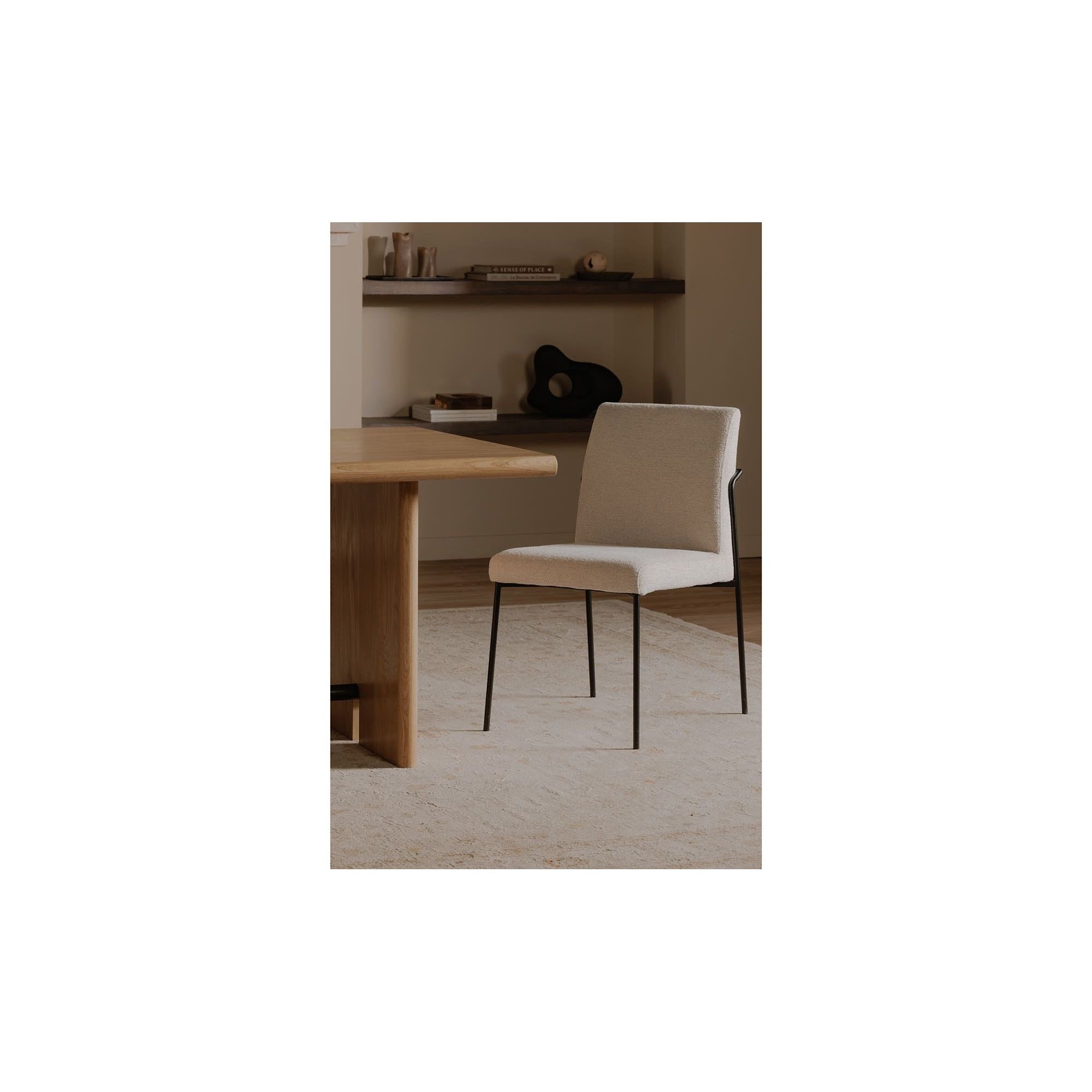 Moe's Home Danny Dining Chair Ivory Set of Two - Image 3