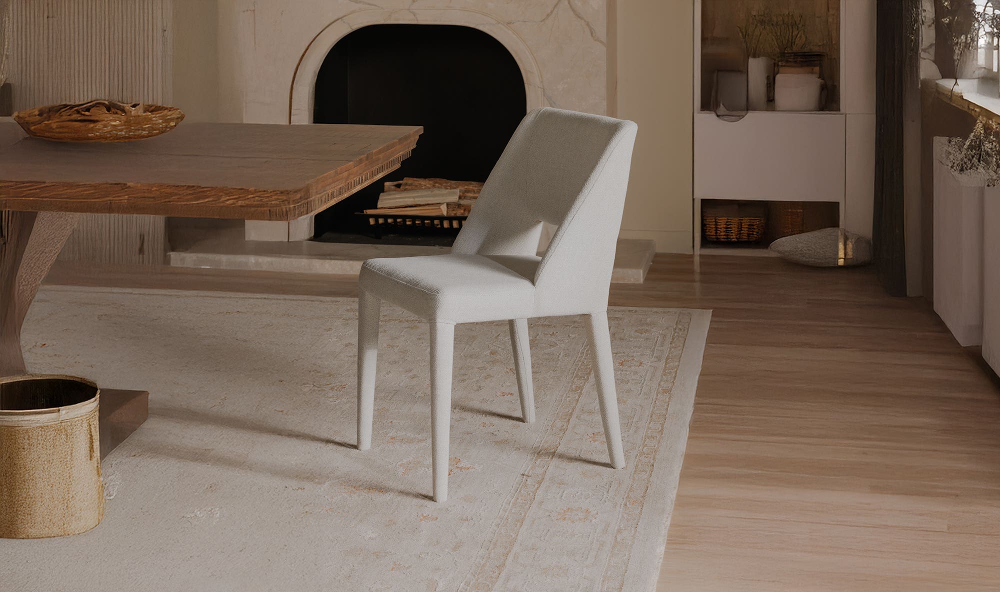 Moe's Home Joyce Dining Chair Beige-Set of Two - Image 3