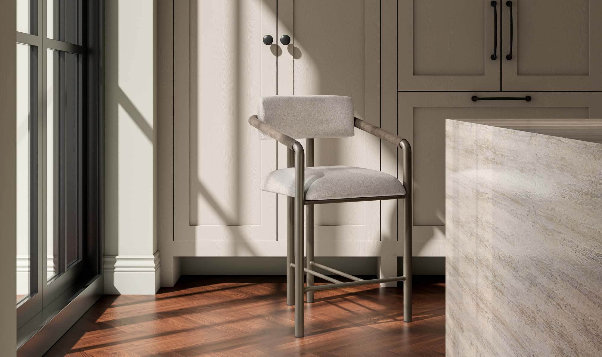 Moe's Home Cassidy Counter Stool Light Brown - Image 2