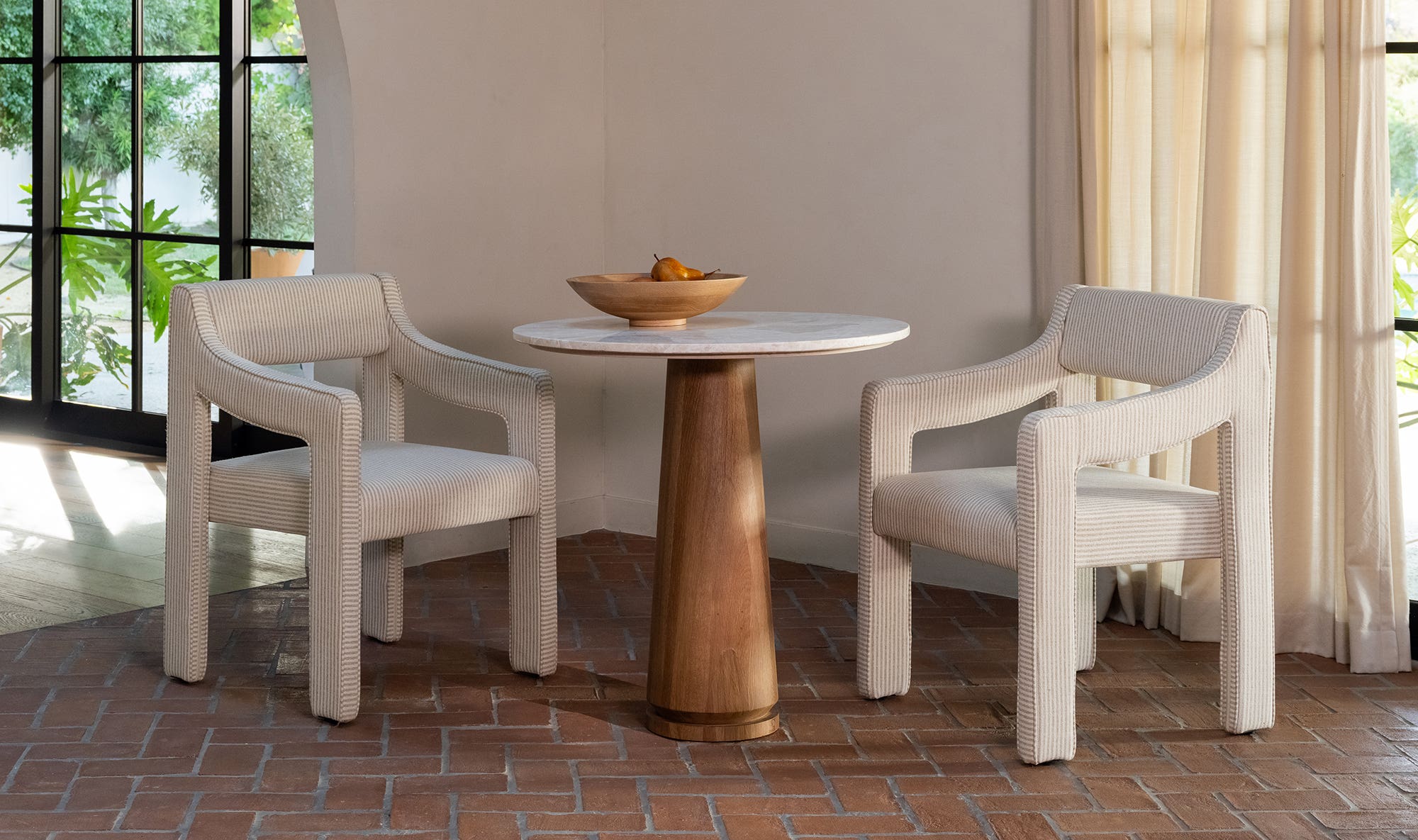 Moe's Home Elise Dining Chair Stripe - Image 2