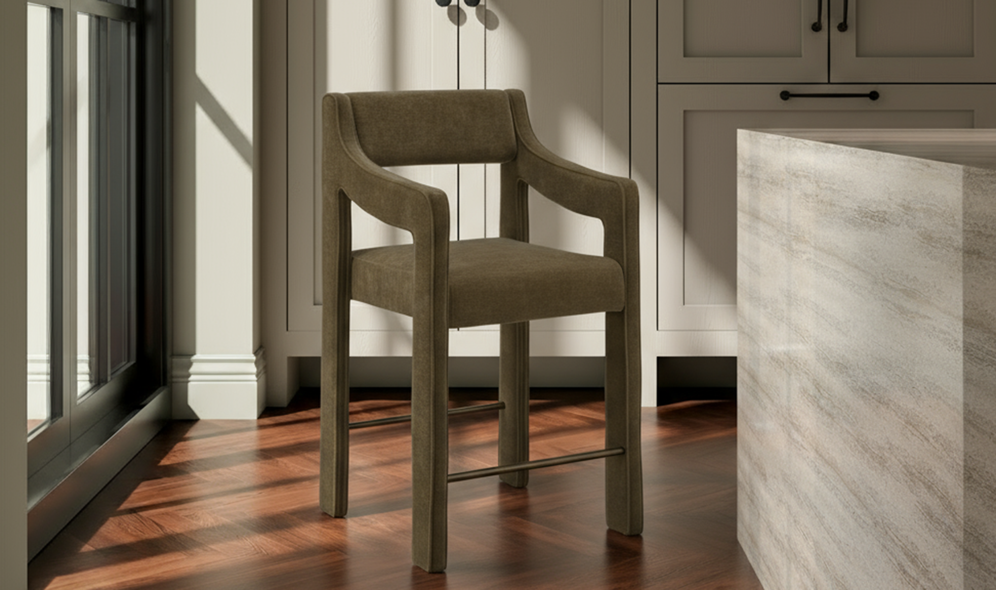 Moe's Home Elise Counter Stool Cedar Green - Image 2