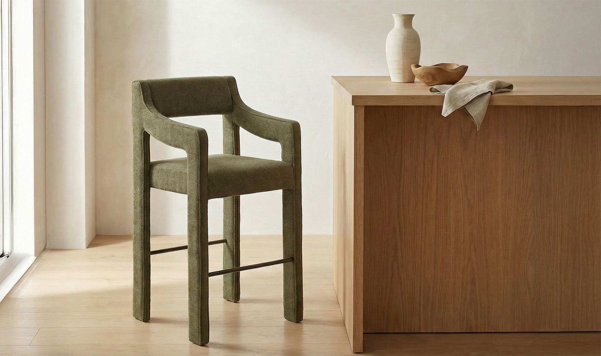 Moe's Home Elise Counter Stool Cedar Green - Image 3