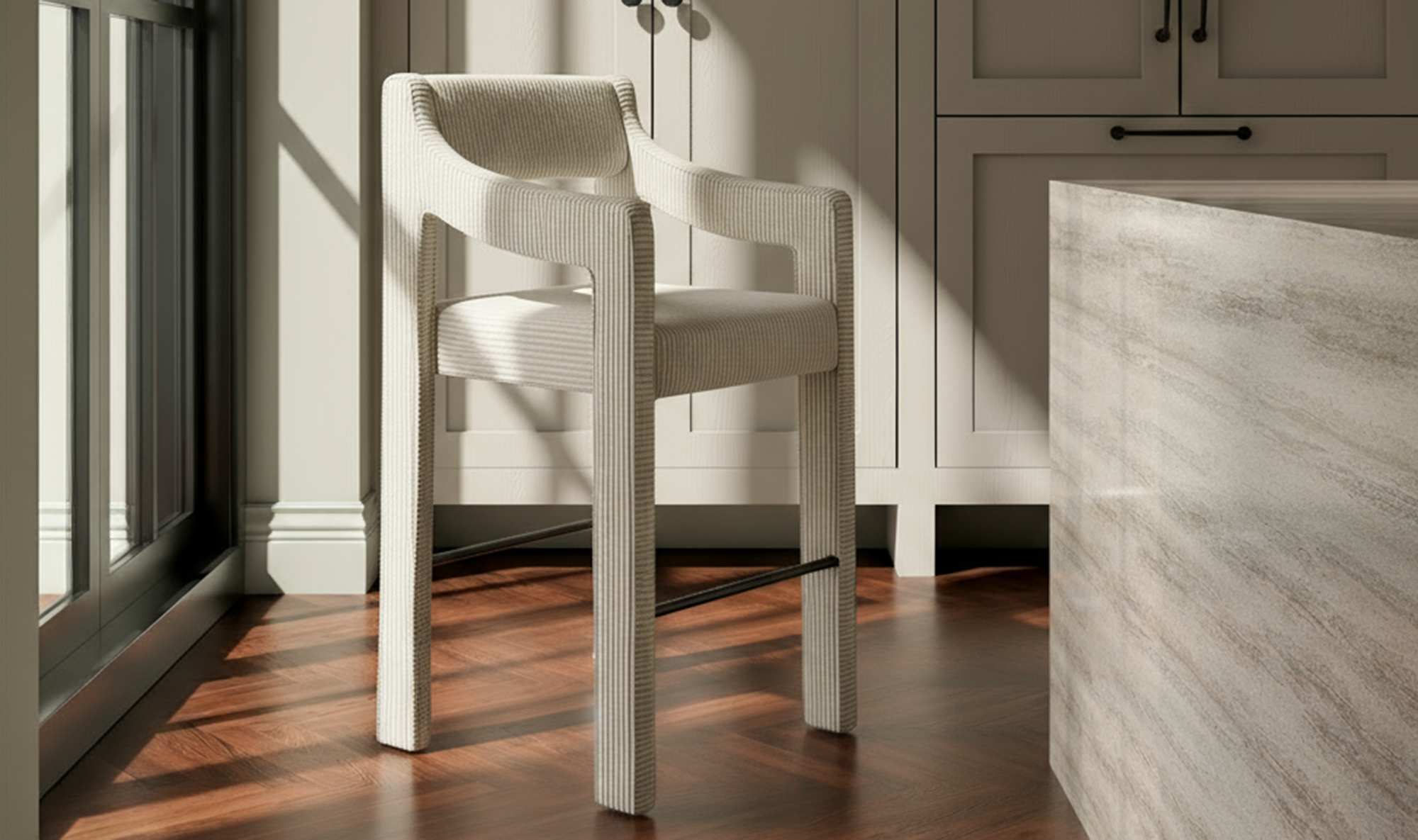 Moe's Home Elise Counter Stool Stripe - Image 3