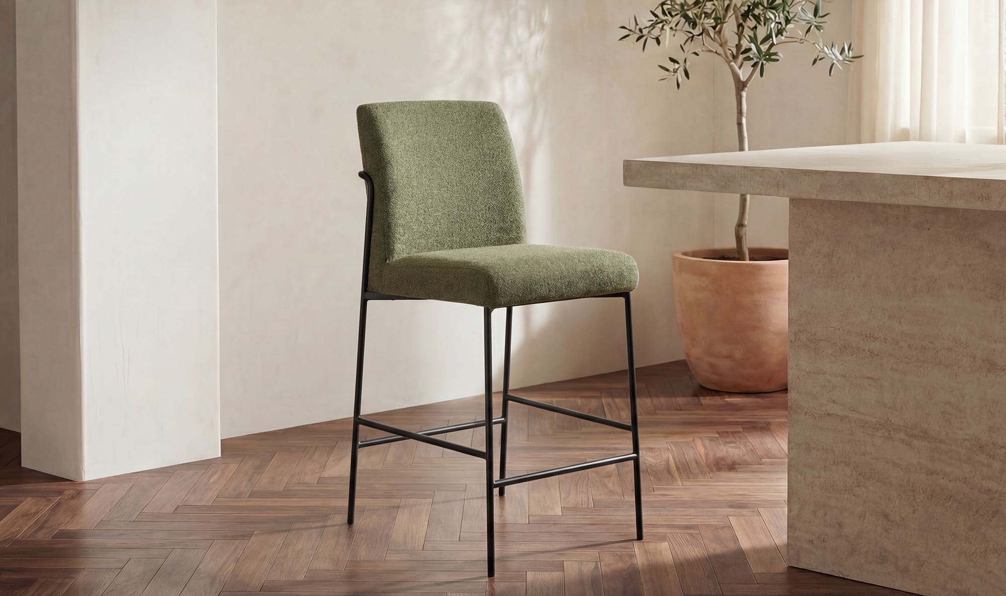 Moe's Home Danny Counter Stool Green - Image 2