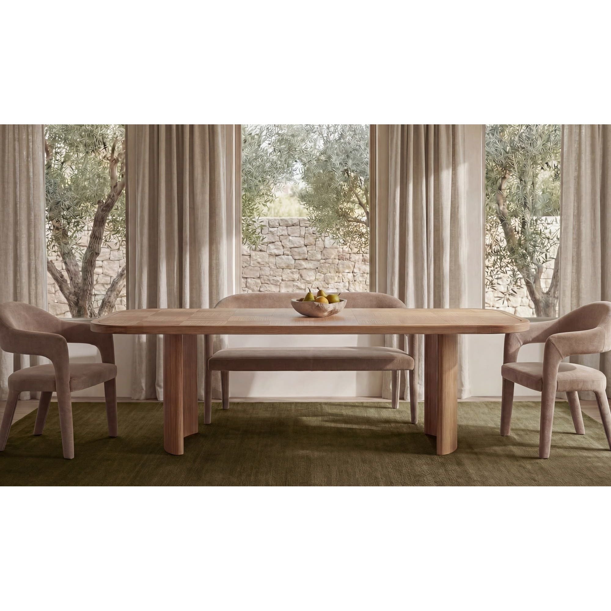 Moe's Home Martens Dining Bench Camel - Image 2
