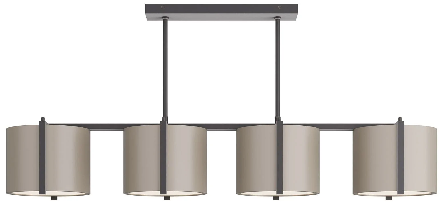 Zachary 52" Wide English Bronze 4-Light Linear Chandelier - Image 1