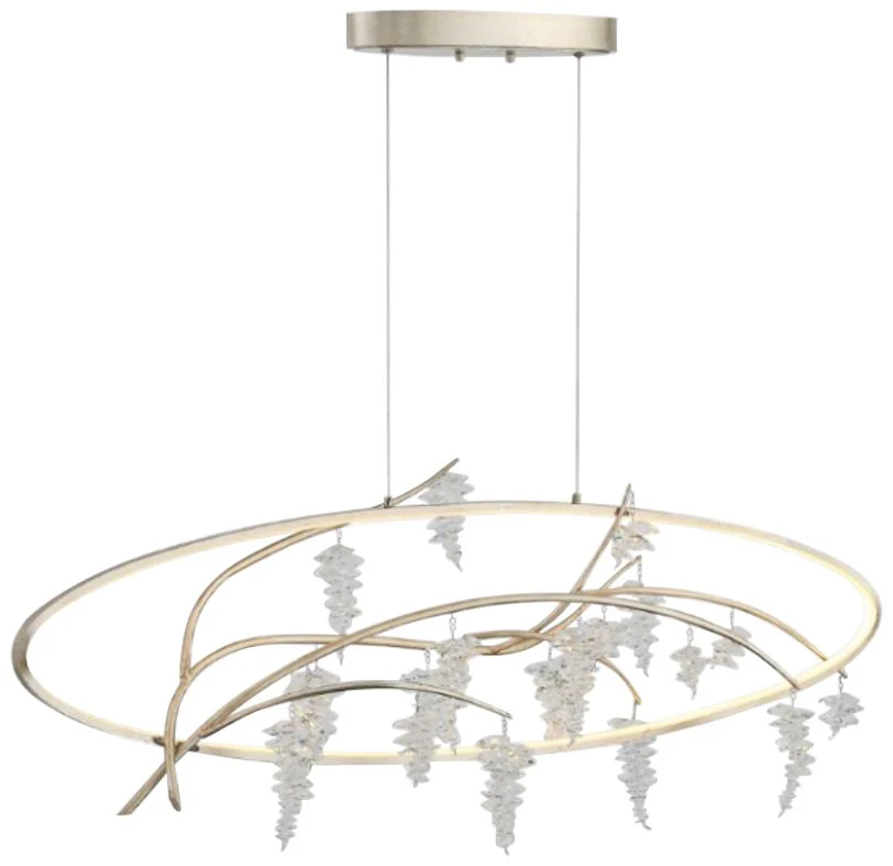 Zeev Orchard 48"W Silver Leaf w/ Antique Gold LED Chandelier - Image 2
