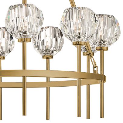 Zeev Parisian 26" Wide Aged Brass 9-Light Round Chandelier - Image 3