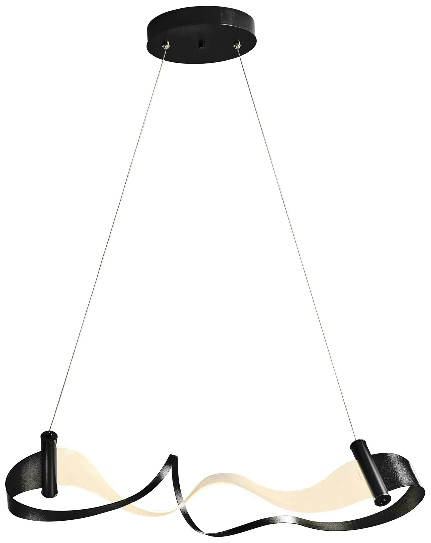 Zephyr LED Pendant – Black Finish – Standard Height