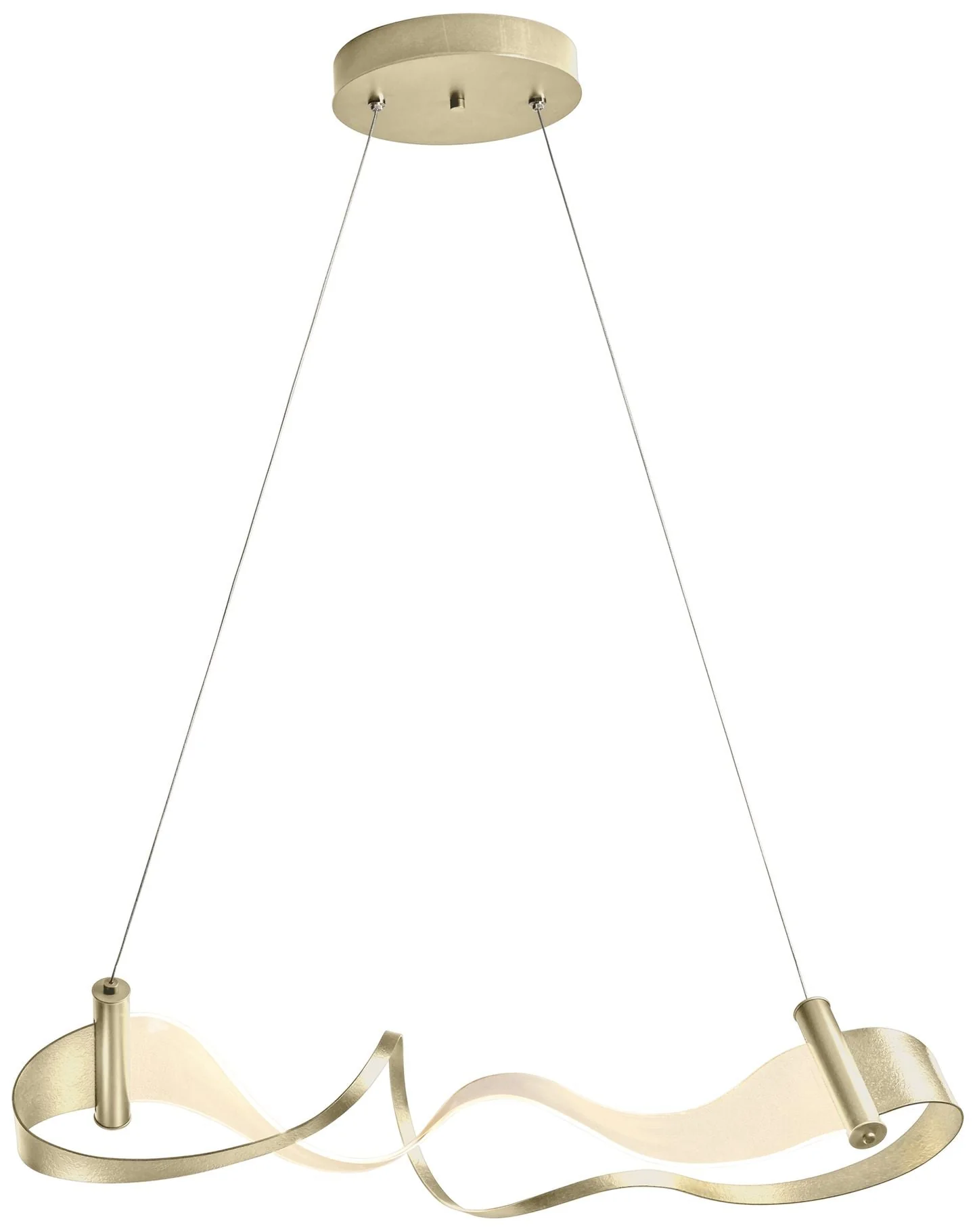 Zephyr LED Pendant – Modern Brass Finish – Standard Height