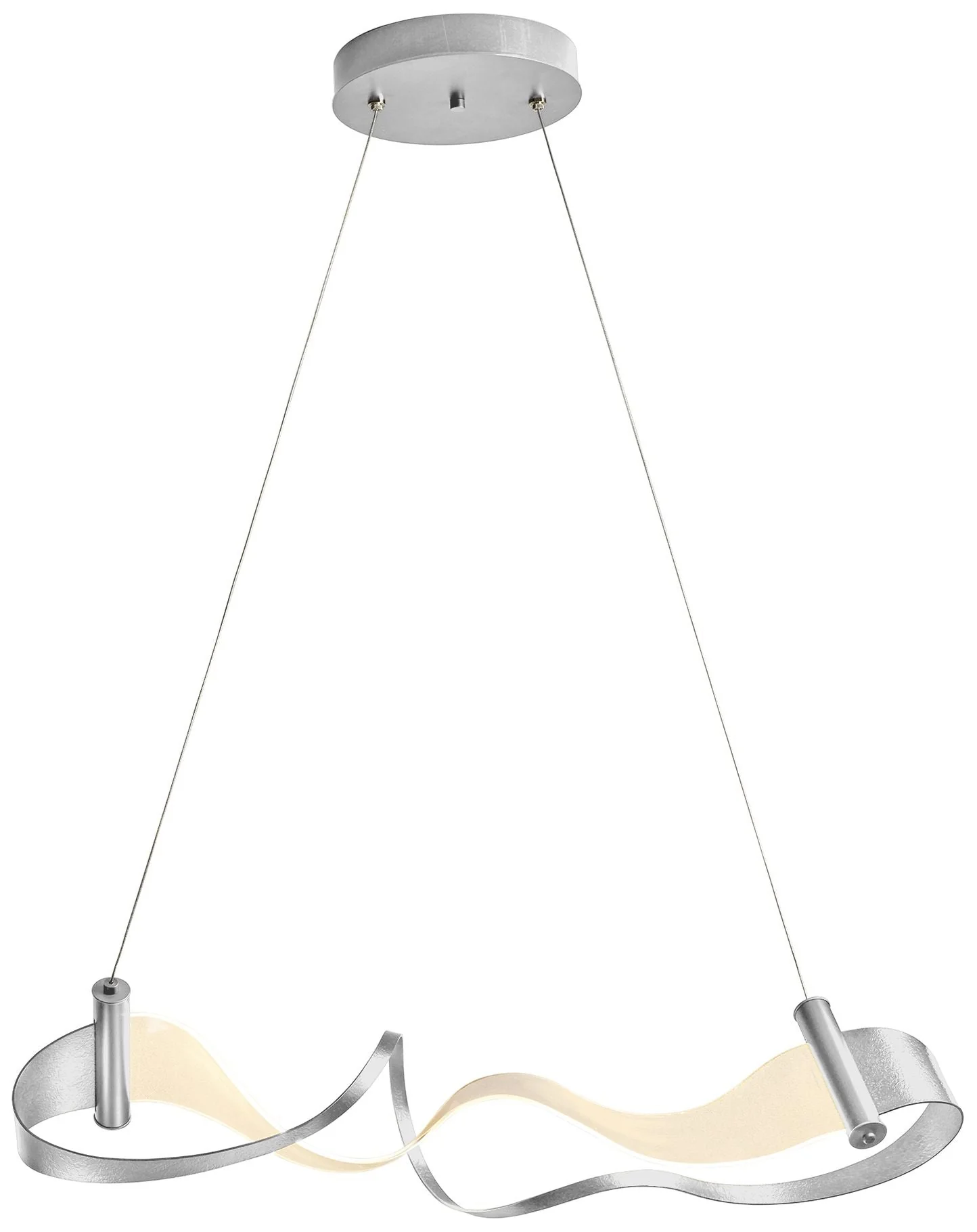 Zephyr LED Pendant – Sterling Finish – Standard Height
