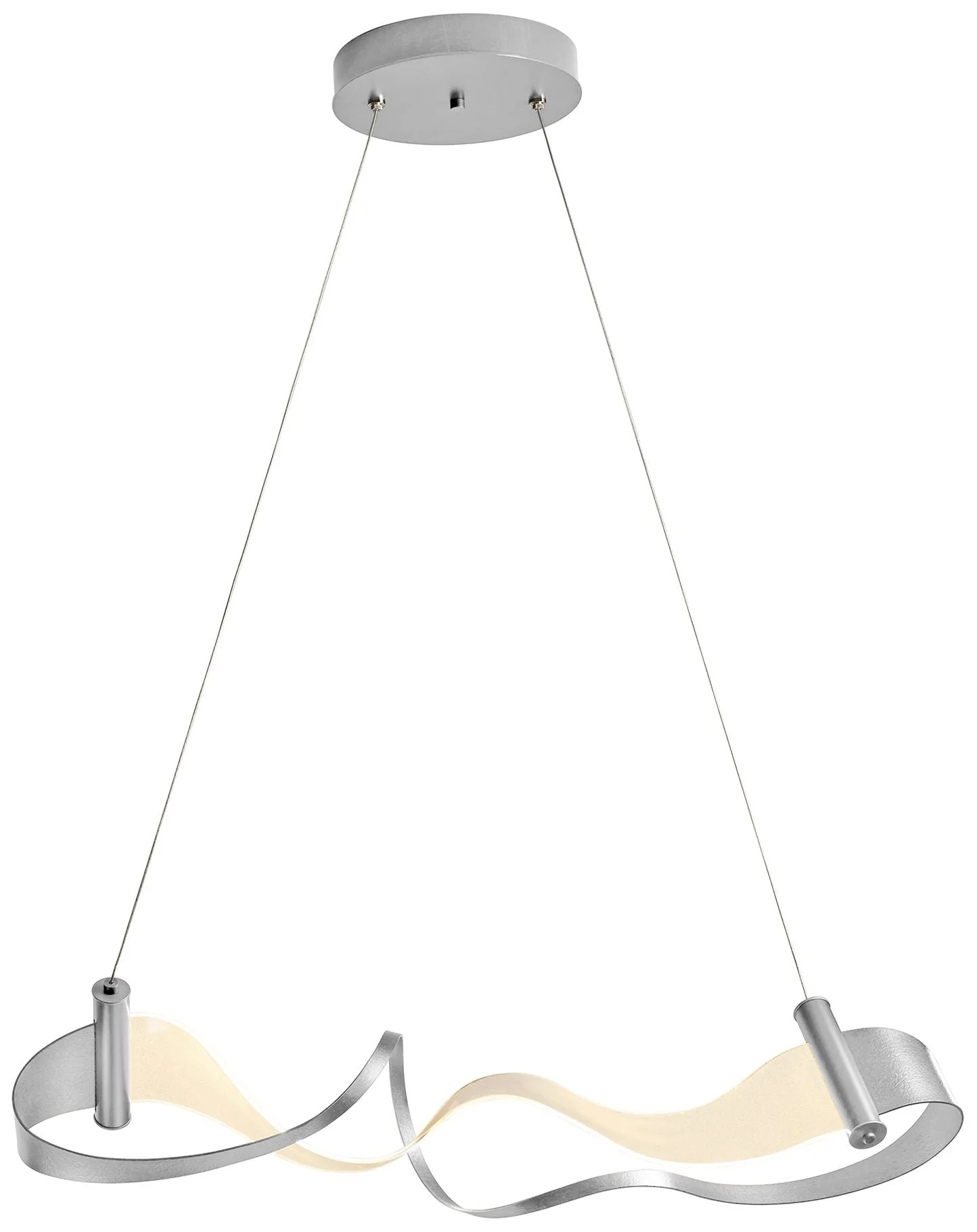 Zephyr LED Pendant – Vintage Platinum Finish – Standard Height