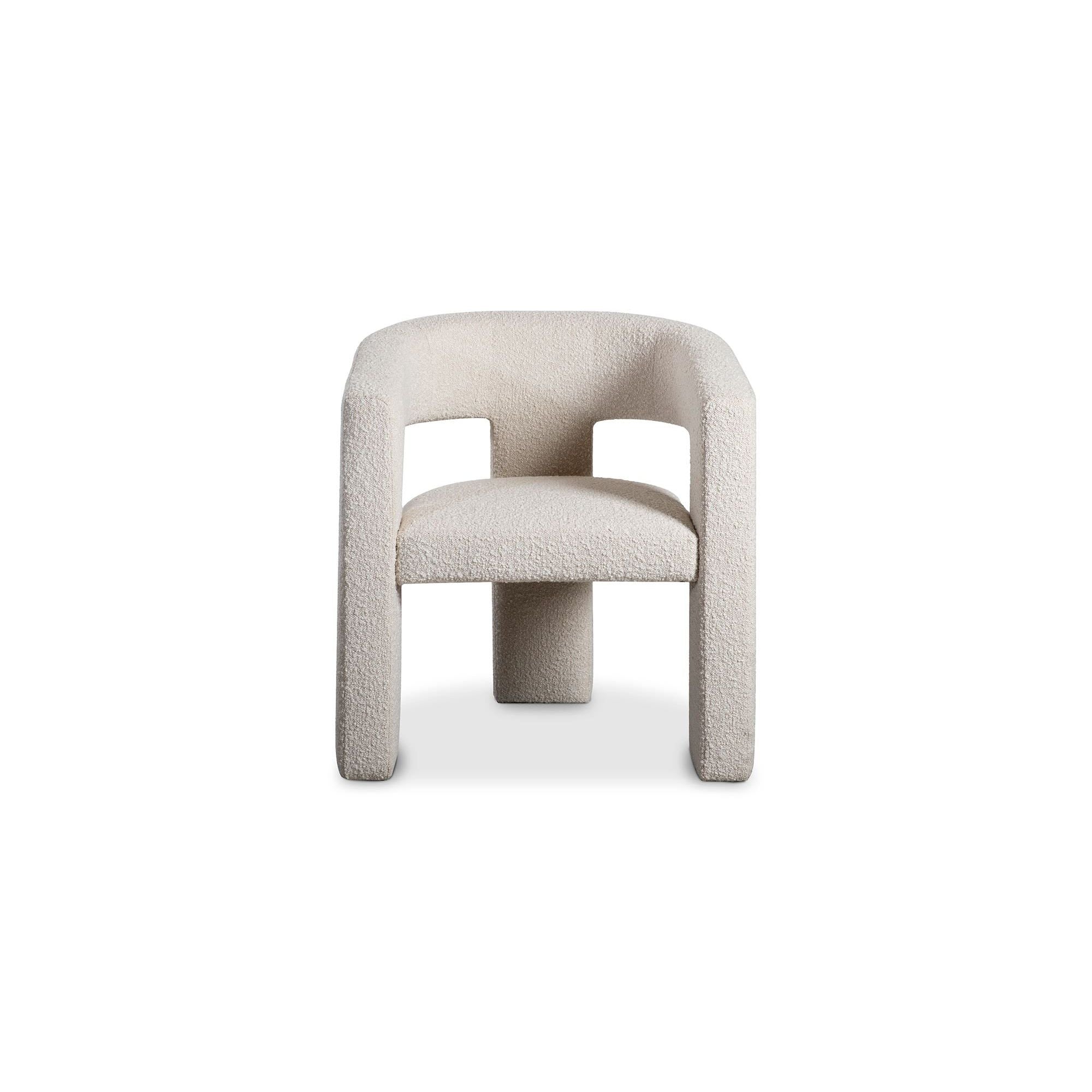 Moe’s Home Collection Elo White Boucle Chair
