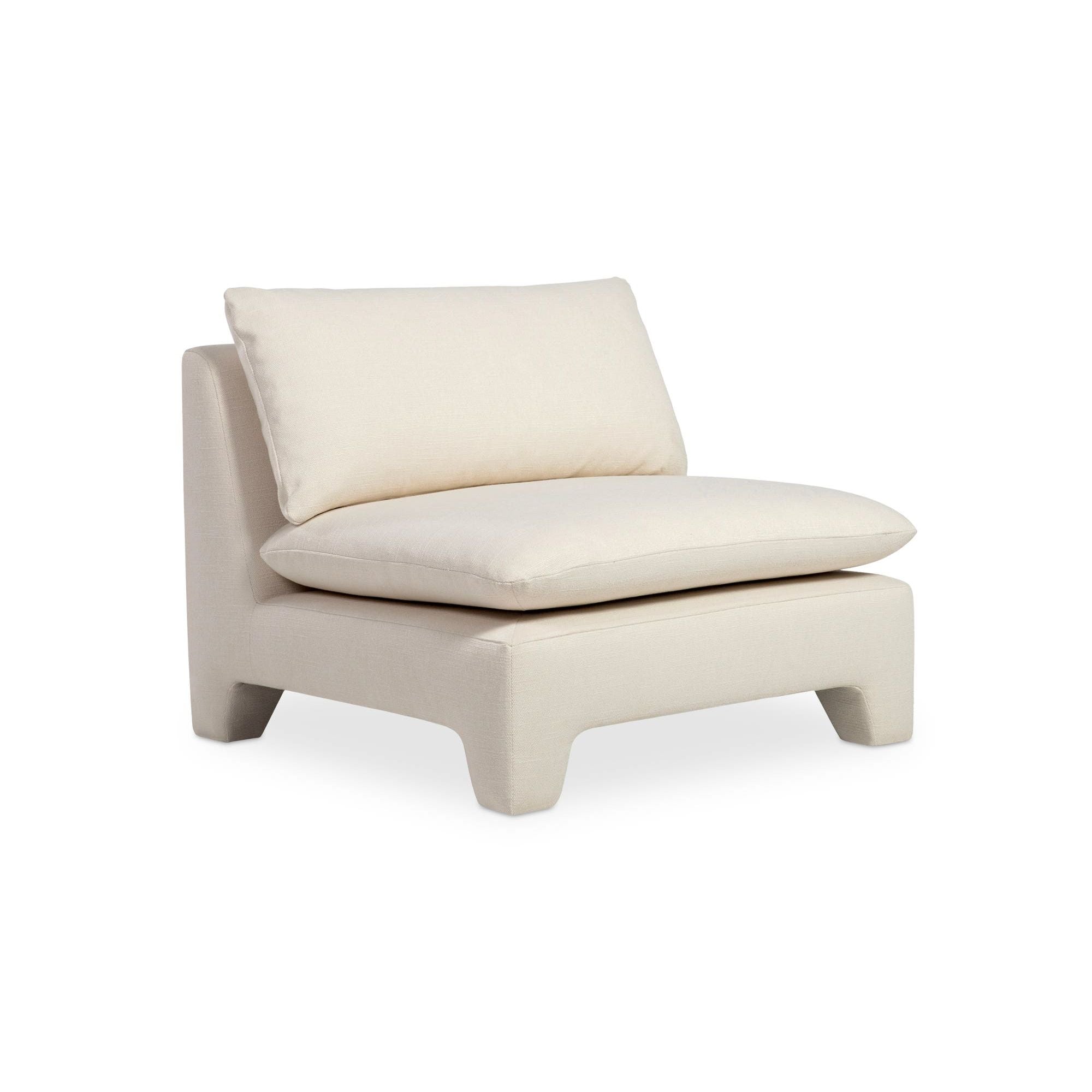 Moe's Home Collection Estelle Cream Lounge Chair - Image 2