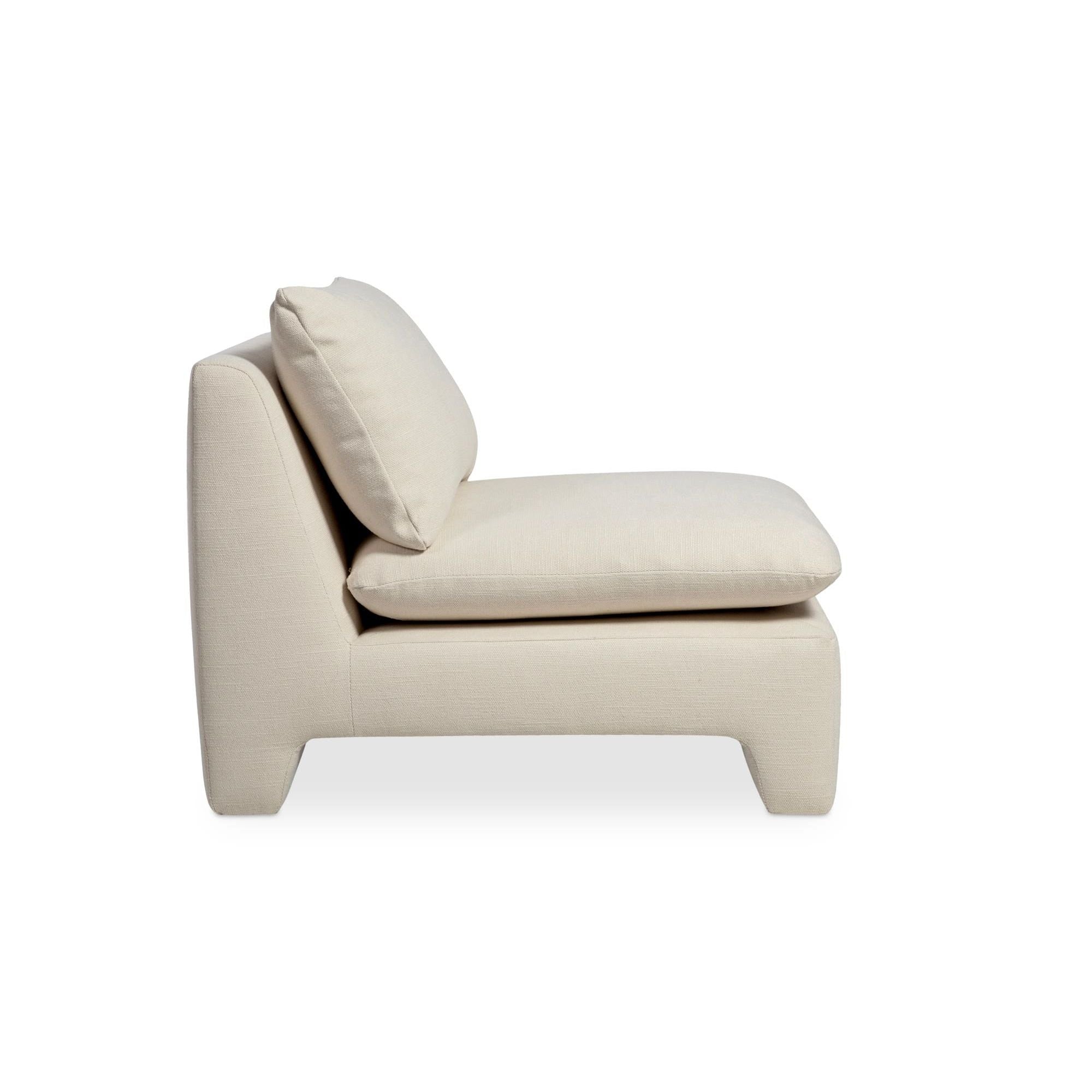 Moe's Home Collection Estelle Cream Lounge Chair - Image 3