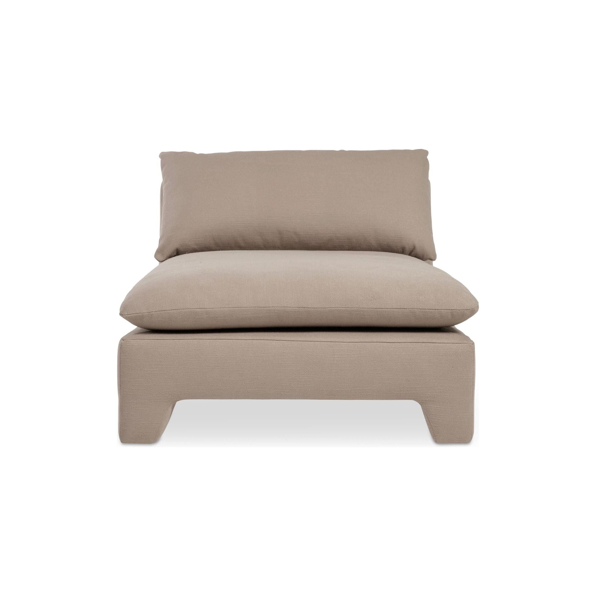 Moe’s Home Collection Estelle Flax Linen Chaise - Image 2