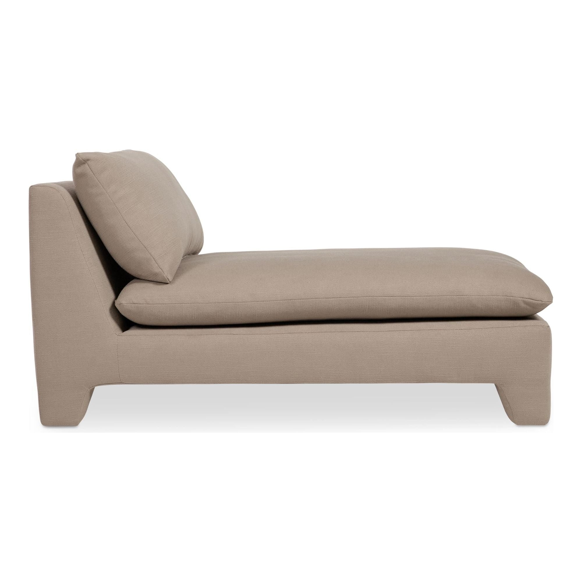 Moe’s Home Collection Estelle Flax Linen Chaise - Image 3
